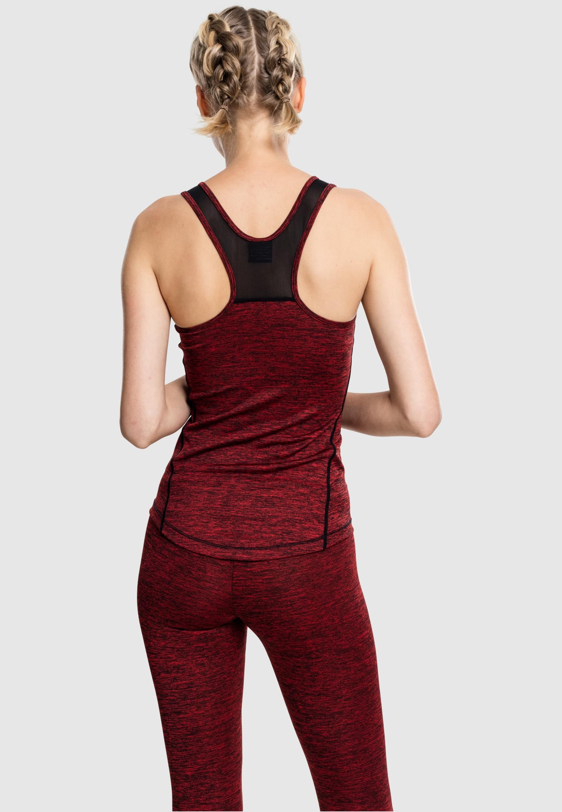 URBAN CLASSICS Muskelshirt »Urban Classics Damen Ladies Active Melange Trainings Top«, (1 tlg.)