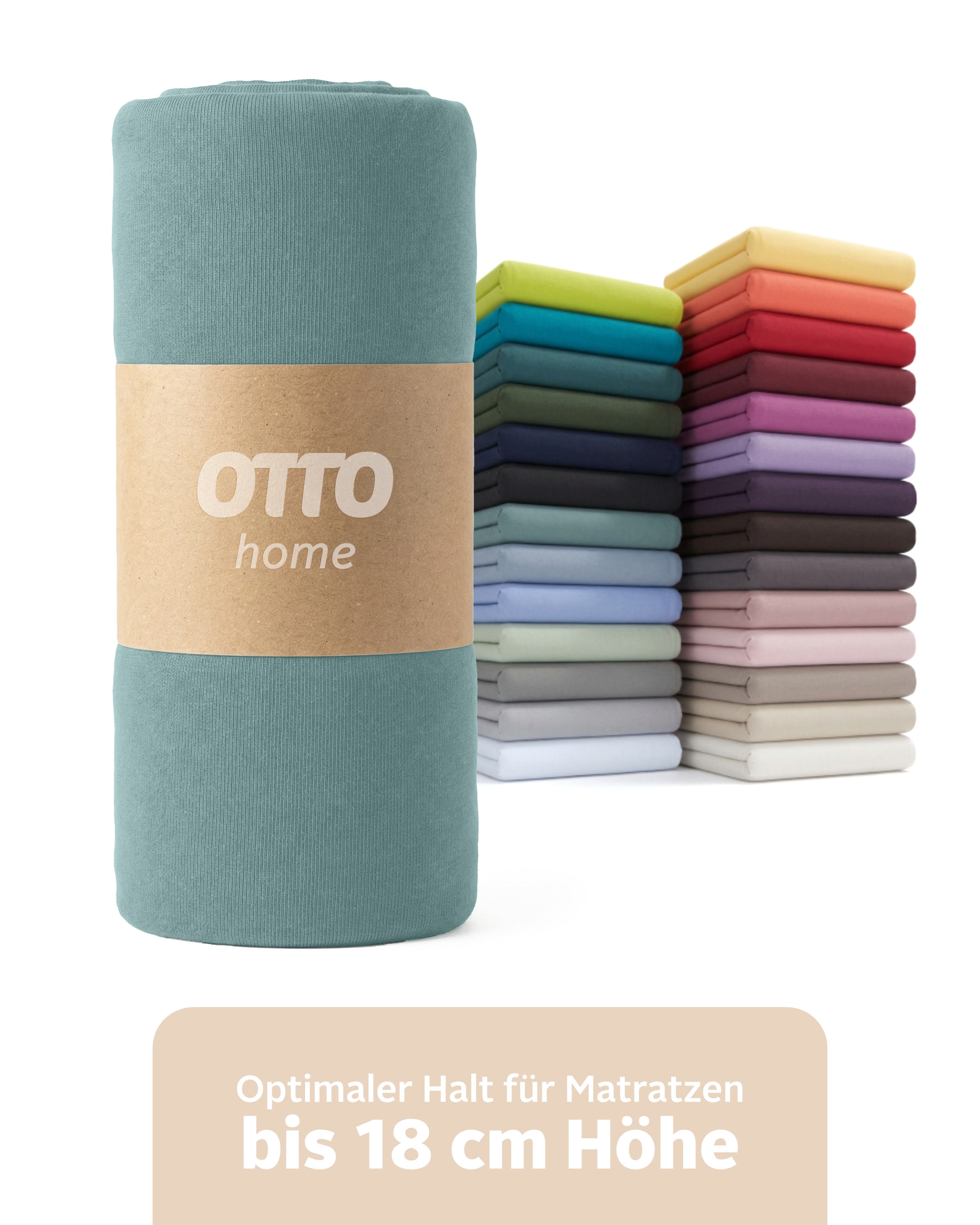 OTTO home "PHYSALIS in BASIC und PREMIUM Qualität, 100% Baumwolle" für Matratzen bis 18 cm Höhe, Bettlaken, Spannbetttuch, pflegeleicht
