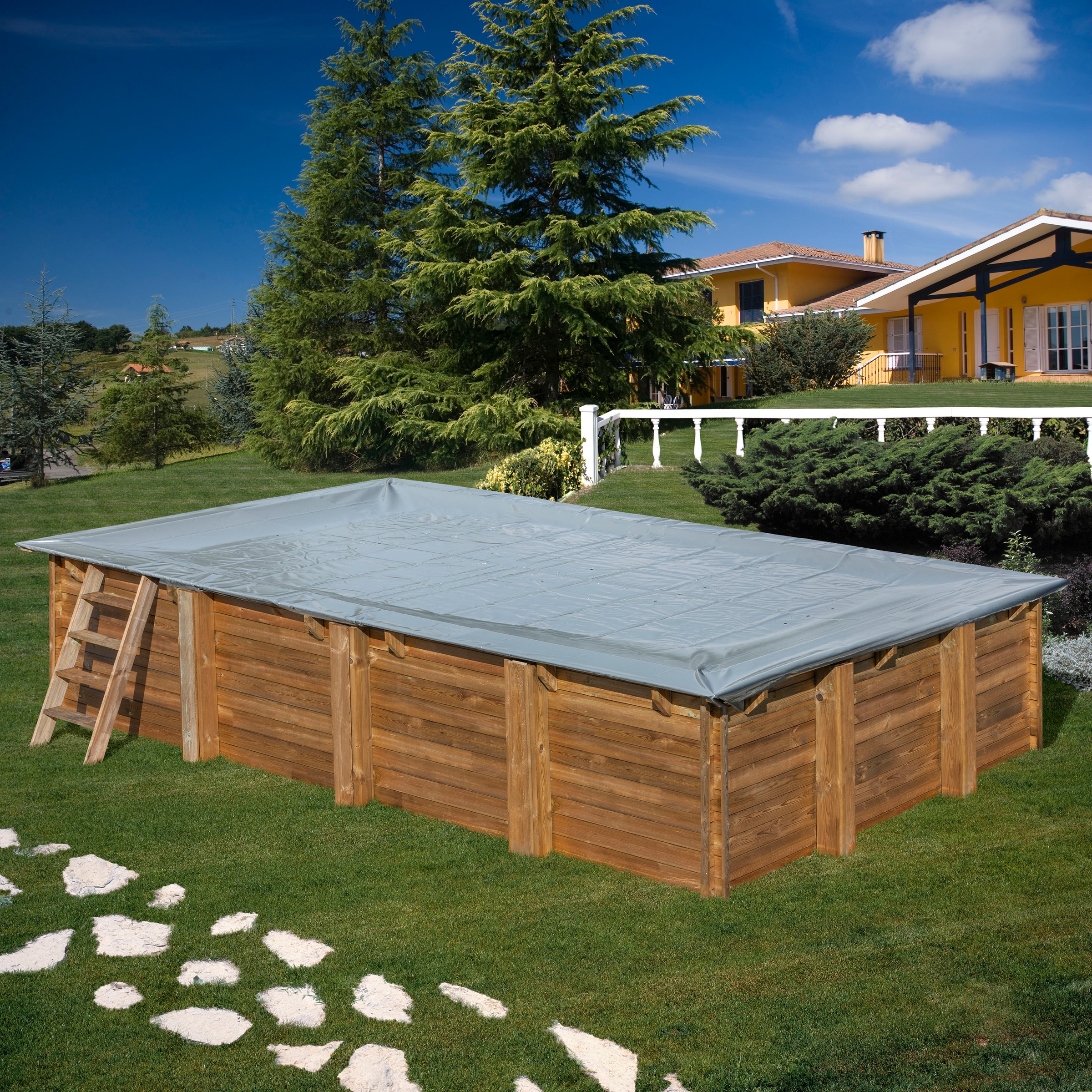 Gre Pool-Abdeckplane, Winterabdeckung für Pool Braga, BxL: 460x855 cm