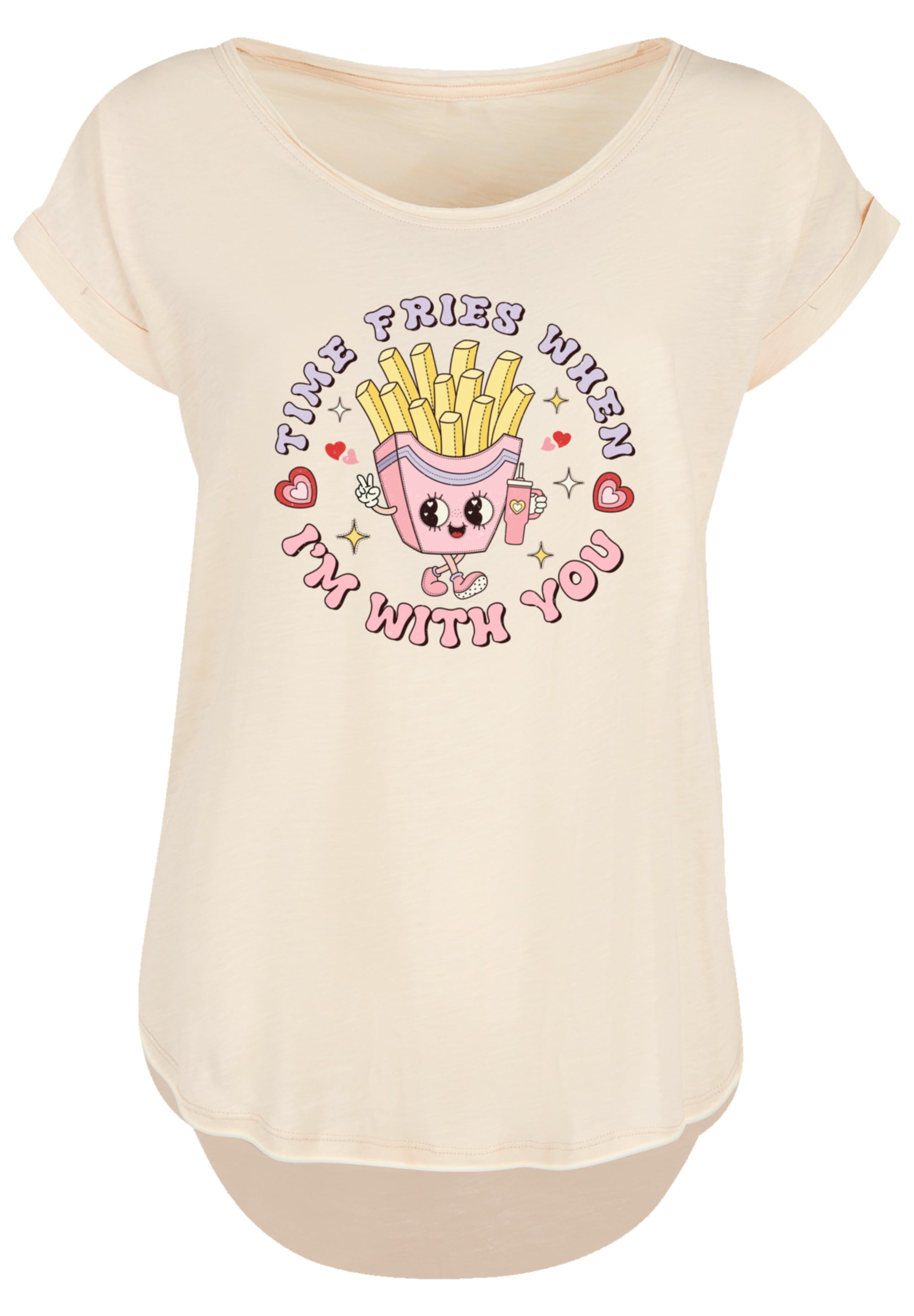 F4NT4STIC T-Shirt »Time Fries when I am with you Valentinstag«, Premium Qualität