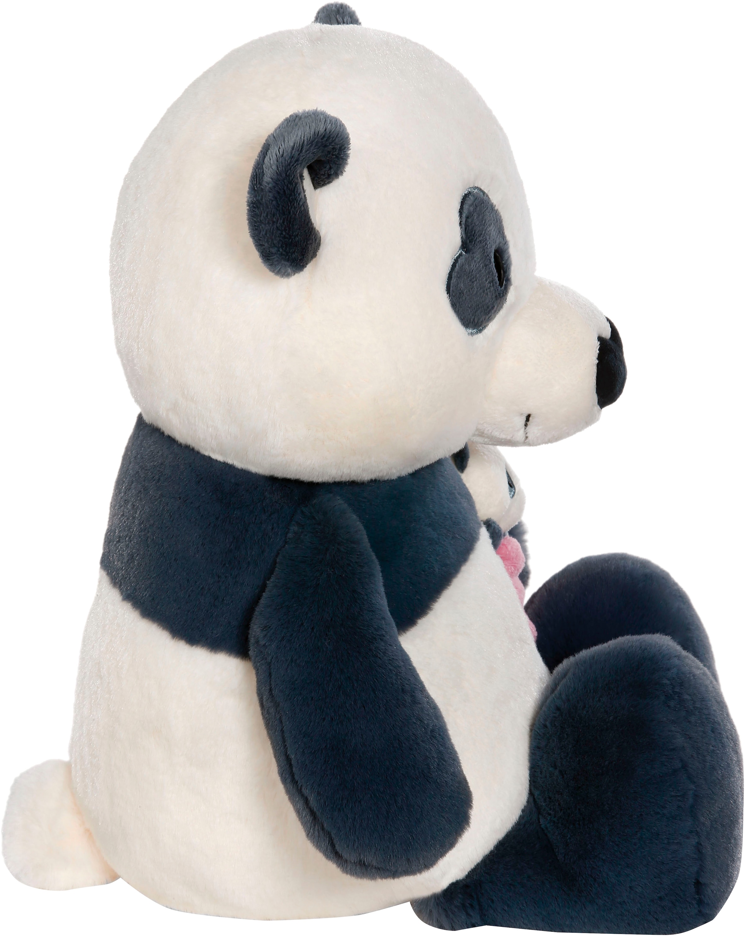 Nici Kuscheltier »Love, Panda, 40 cm, mit Herztasche und Baby-Panda schlenkernd«, schlenkernd; enthält recyceltes Material (Global Recycled Standard)