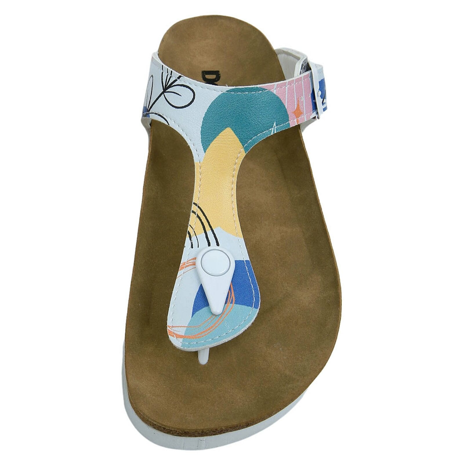 DOGO Zehentrenner »Lila Zehentrenner Abstract Leaves Damen Sandalen«, Vegan