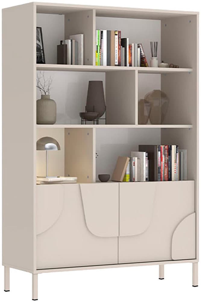 INOSIGN Highboard "Stone, H 155/141, B 105 cm, 2 Türen, 6 offene Fächer, Re günstig online kaufen