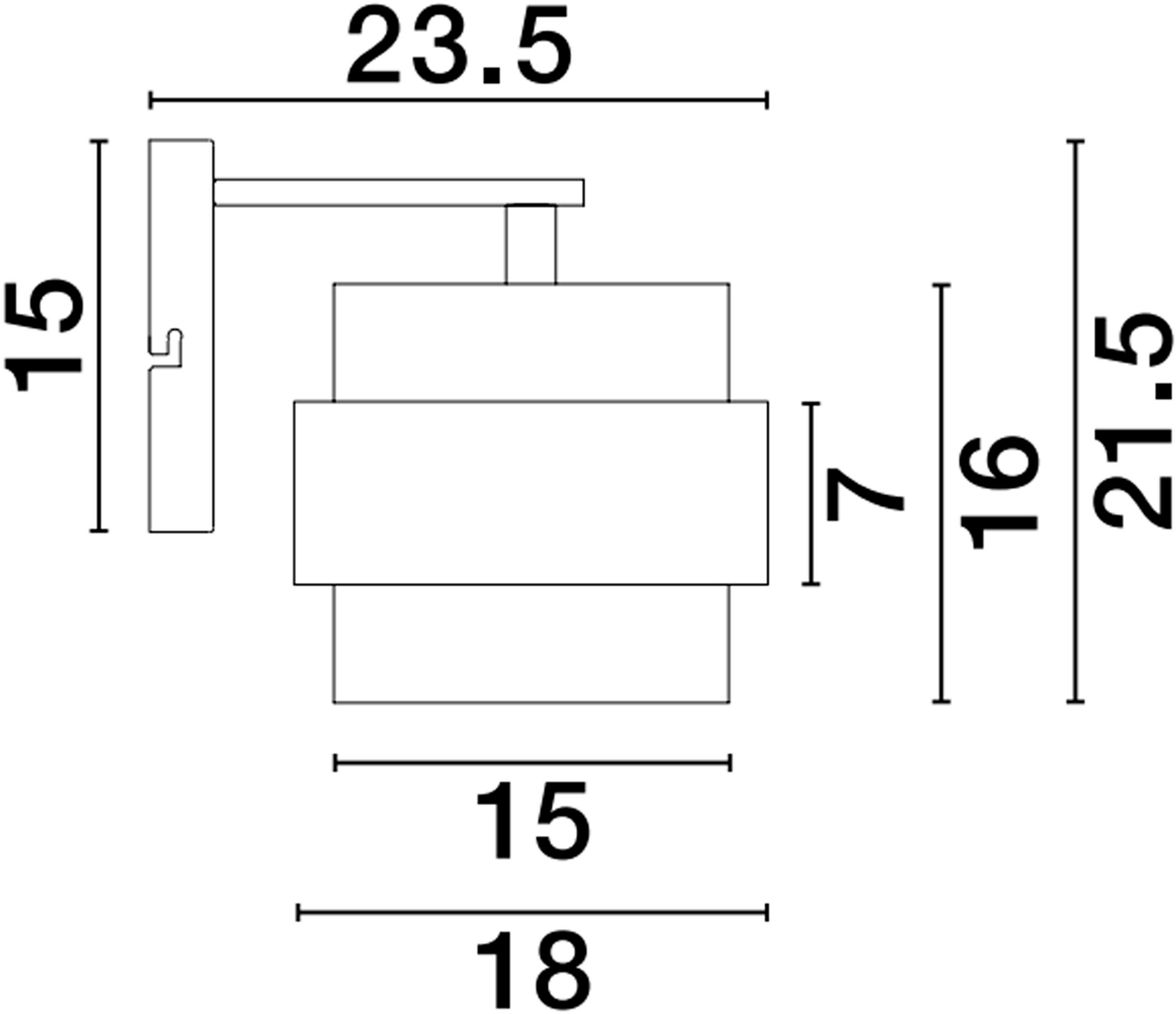 Nova Luce Wandleuchte »SIANNA« E27 1 Stk. Ohne Beleuchtung