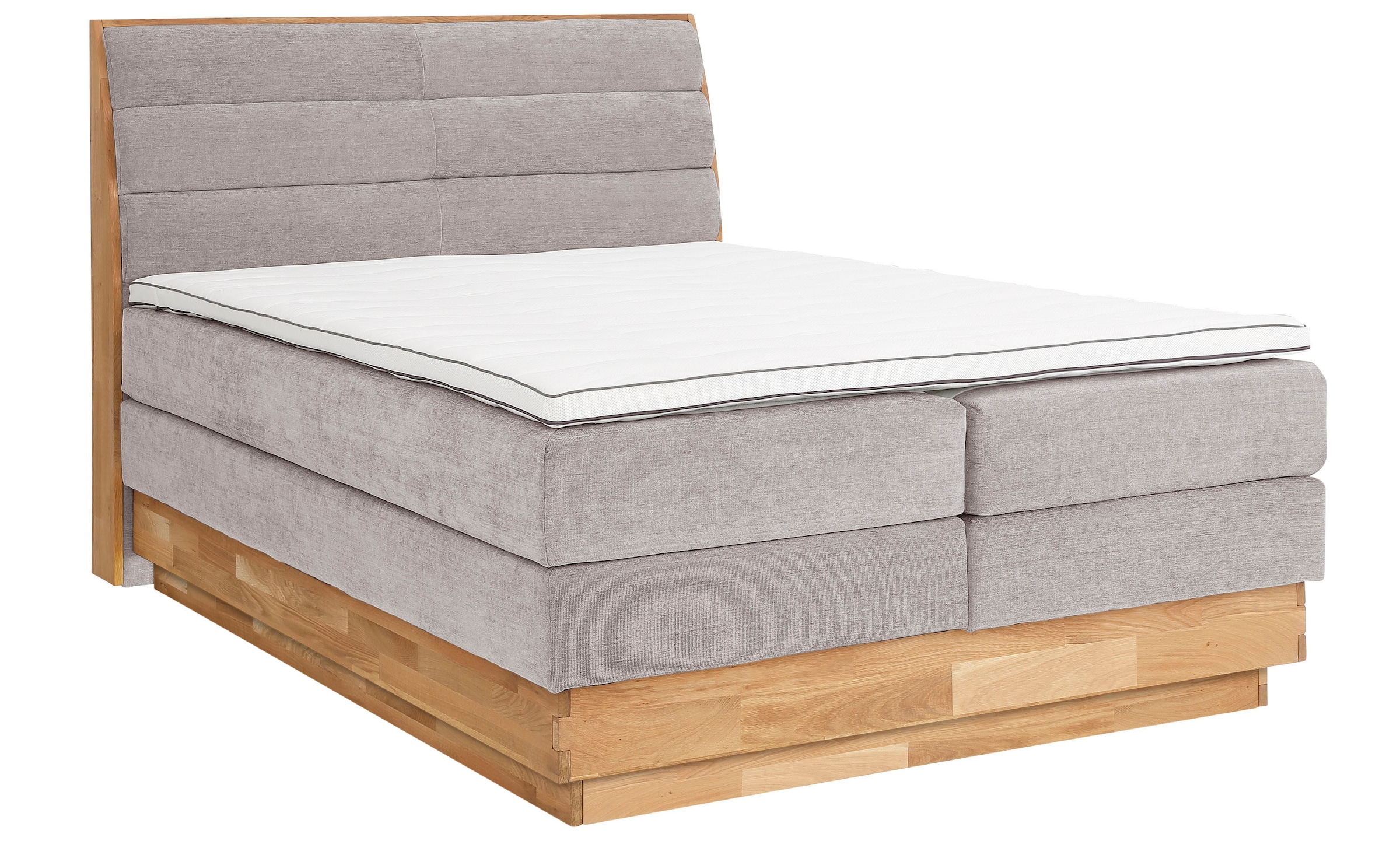 OTTO products Boxspringbett »Jenna«, ohne LED-Beleuchtung, mit zertifizierten, recycelten Bezugsstoffen