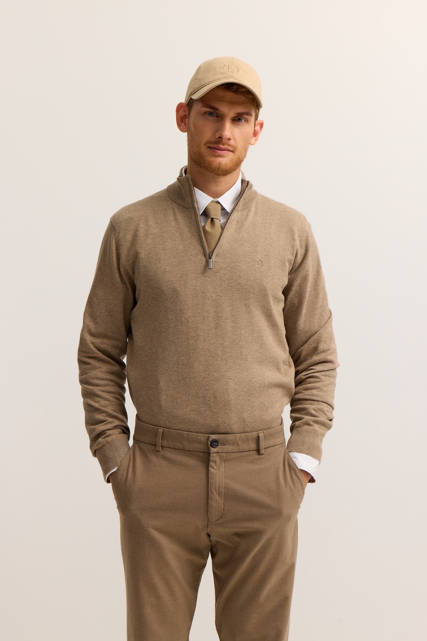 bugatti Troyer "Regular Fit" aus Baumwolle mit Reißverschluss günstig online kaufen