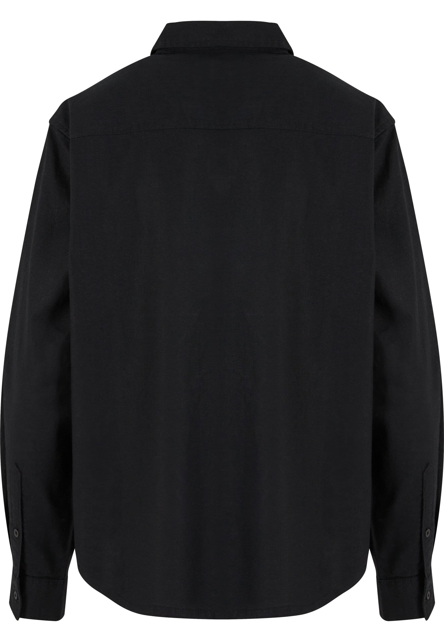 URBAN CLASSICS Langarmhemd "Urban Classics Damen Ladies Linen Mixed Oversiz günstig online kaufen