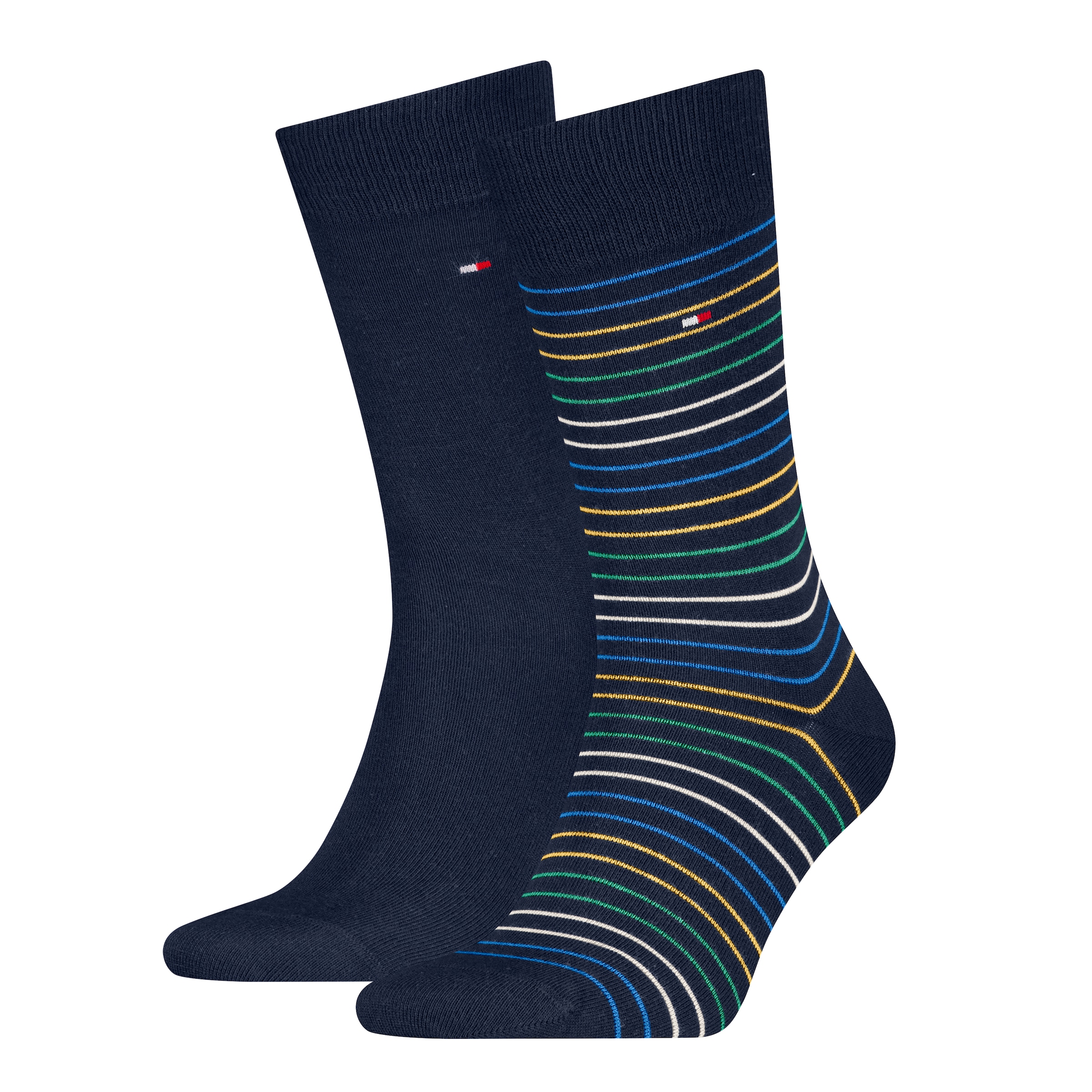 Tommy Hilfiger Socken "TH MEN SMALL STRIPE SOCK 2P", (2 Paar), mit diskretem Logo