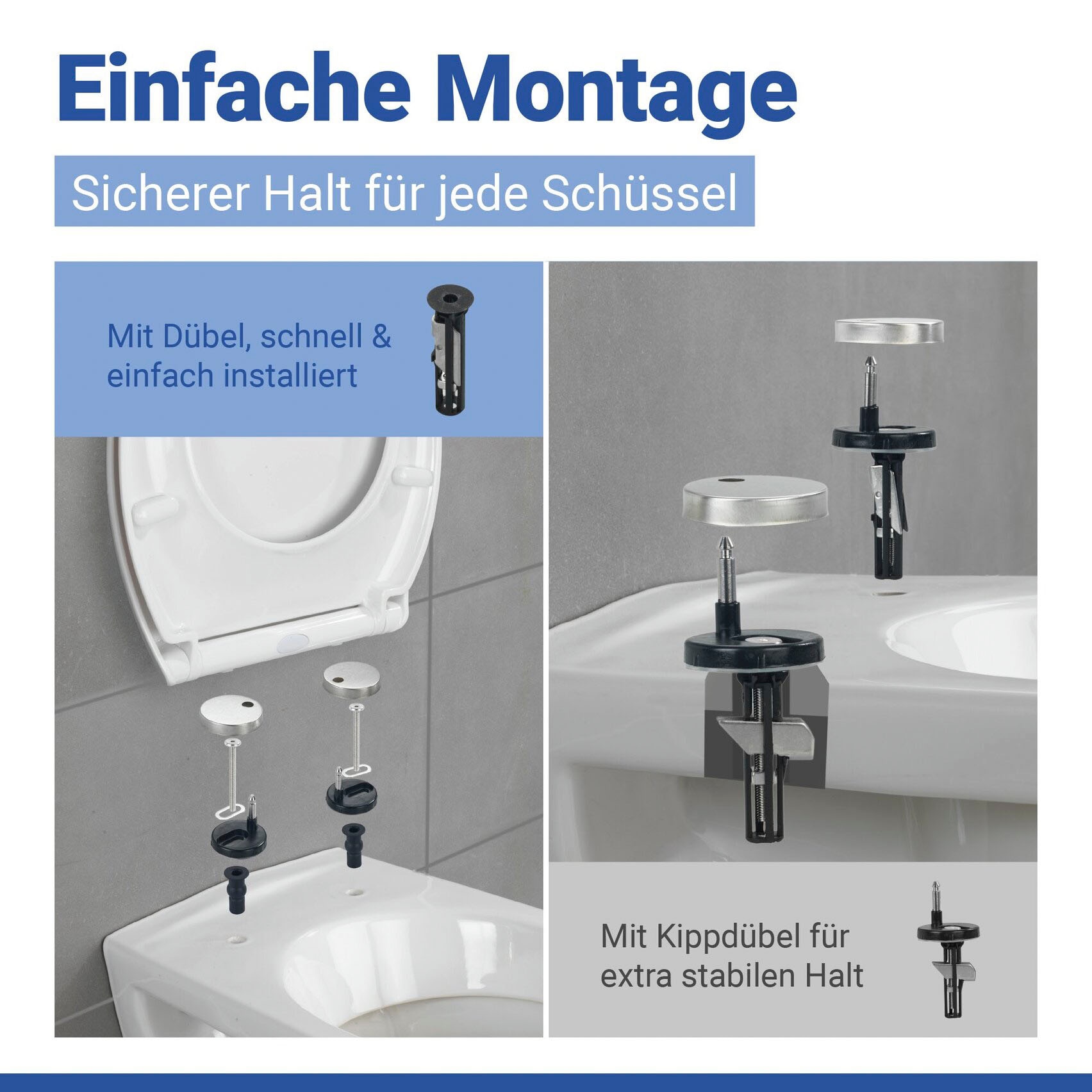 WENKO WC-Sitz »Ios« aus Thermoplast, recyclingfähig, bruchstabil