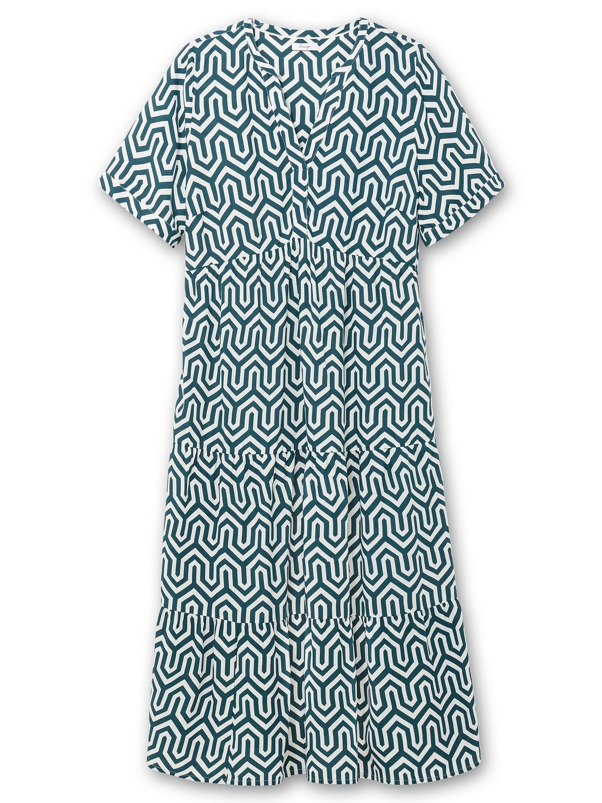 Sheego Maxikleid »Große Größen«, mit grafischem Alloverprint