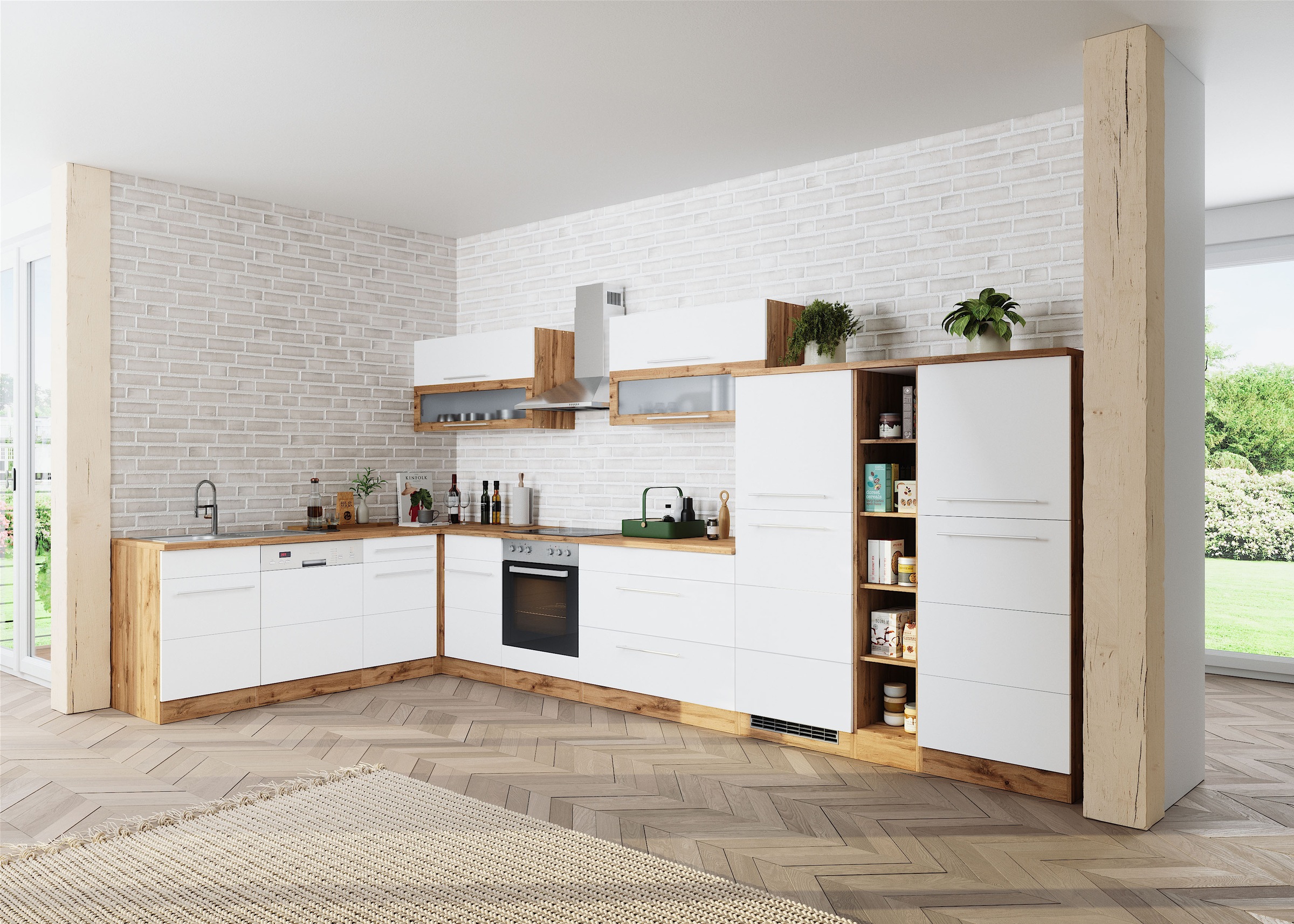 HELD MÖBEL Winkelküche "Wien", Stellbreite 220 x 420 cm, wahlweise mit E-Ge günstig online kaufen