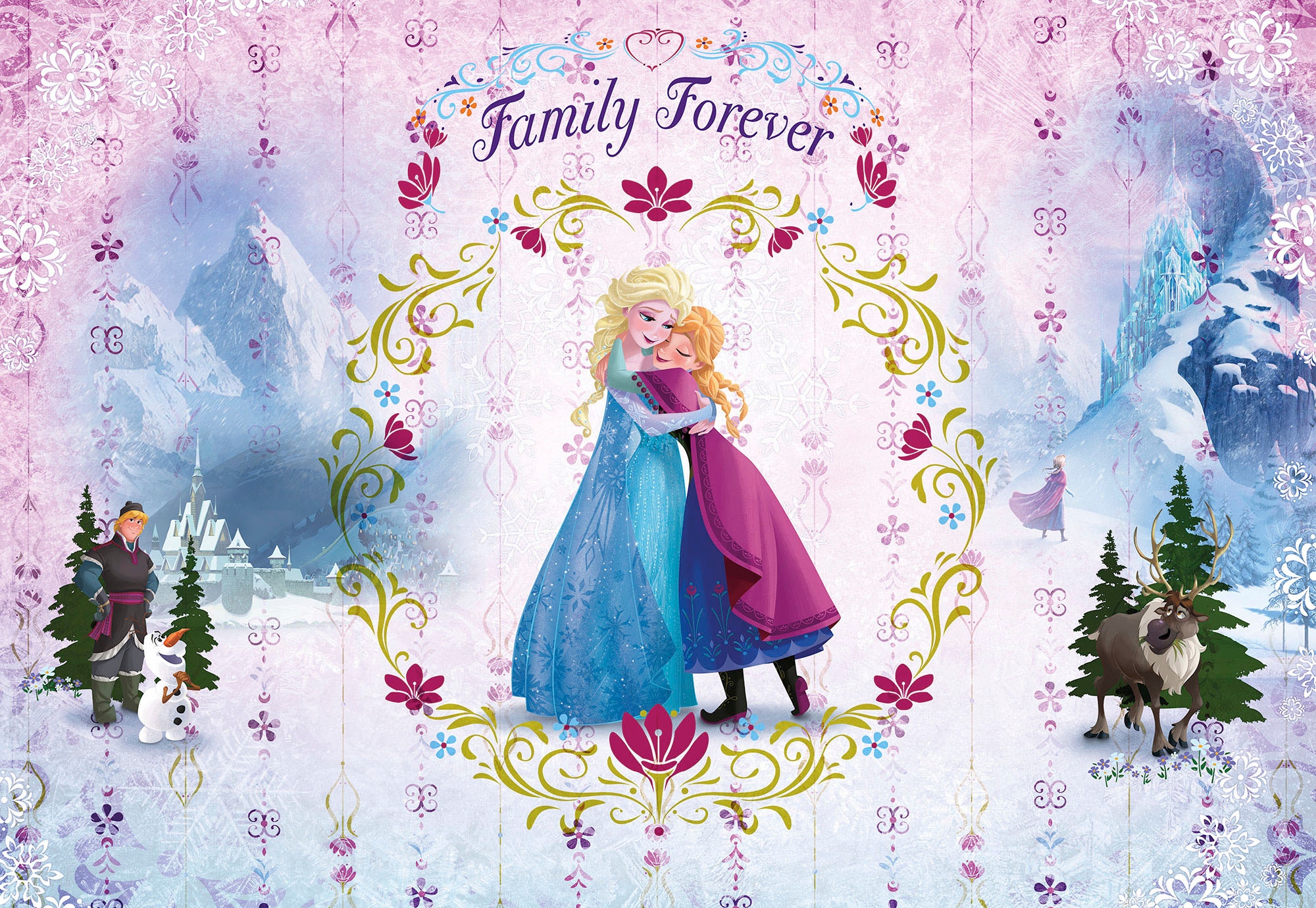 Komar Vliestapete "Frozen Family Forever", 400x260 cm (Breite x Höhe)
