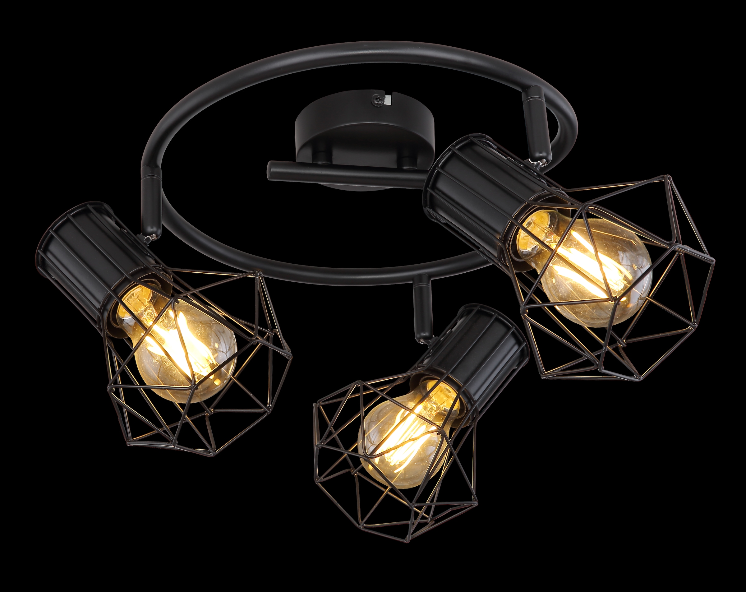 GLOBO LIGHTING Deckenstrahler »PRISKA«, Leuchtmittel E27 | ohne Leuchtmittel, Deckenstrahler/schwarz/Flur/Wohnzimmer
