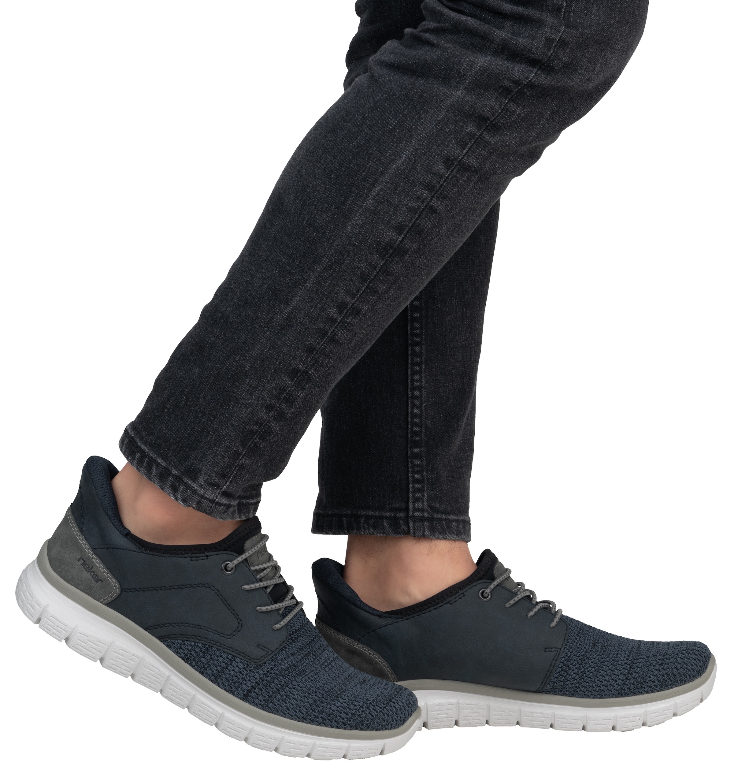 Rieker Slip-On Sneaker, Freizeitschuh, Halbschuh, Schlupfschuh, gepolsterter Fersenabschluss