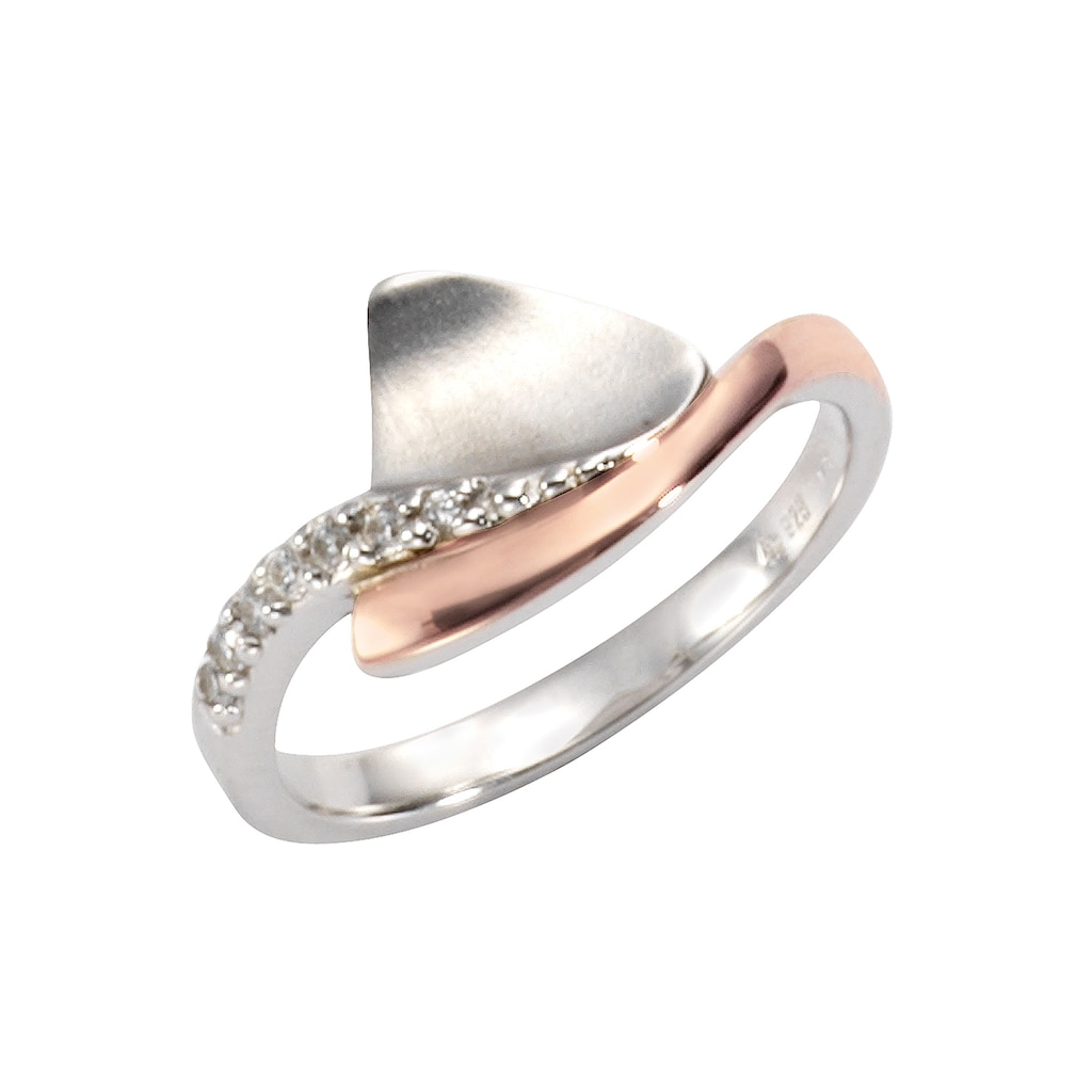 Zeeme Fingerring »925/- Sterling Silber rhod. Zirkonia«