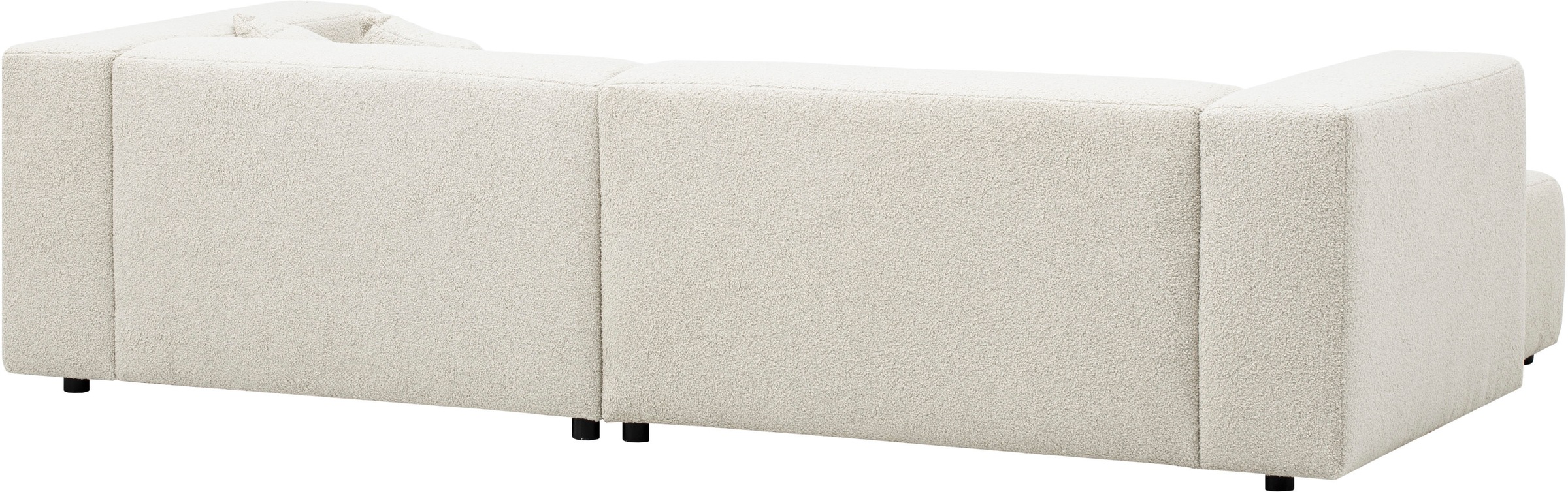 andas Ecksofa »BAKELS, L-Form in Cord oder Boucle-Stoff, moderne Couch«, wahlweise Recamiere rechts/links, bequemer Sitzkomfort