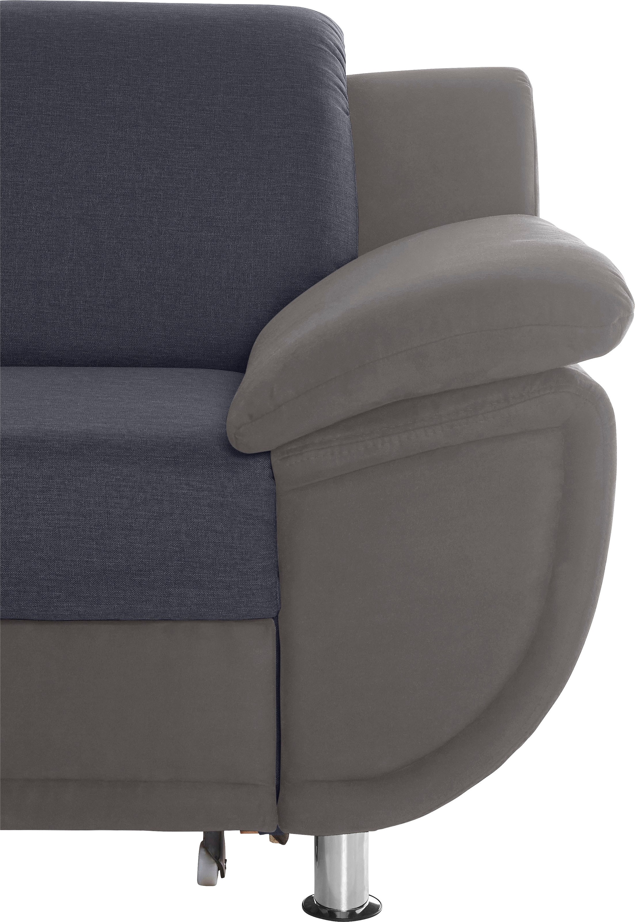 TRENDMANUFAKTUR Ecksofa »Rondo 3, zeitlos und modern, im Materialmix, L-Form«, wahlweise Federkern für hohen Sitzkomfort, wahlweise Bettfunktion