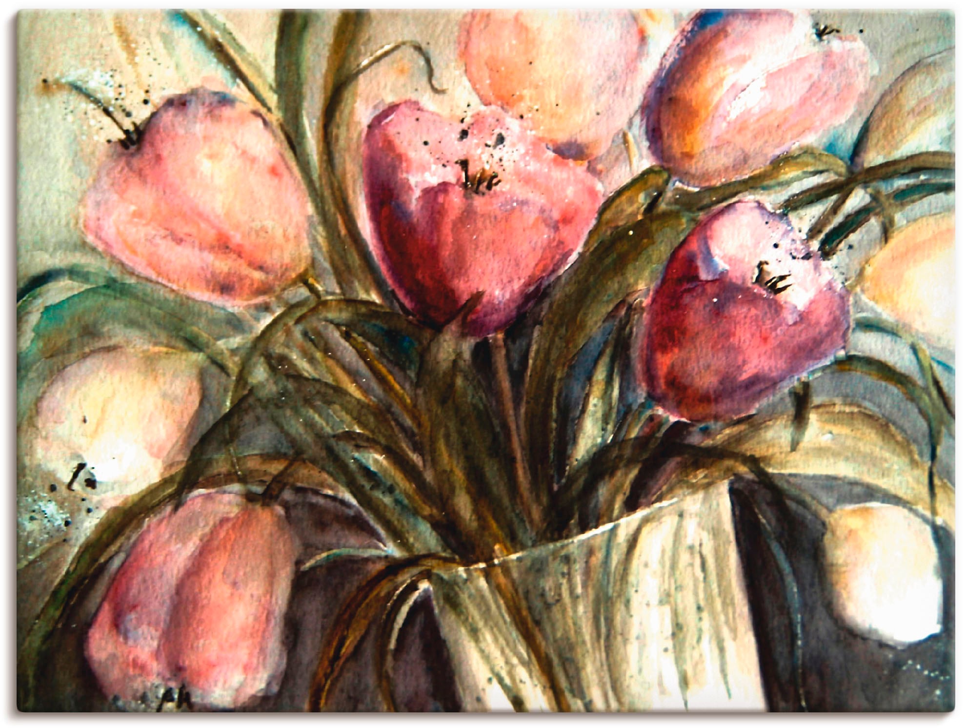 Artland Paveikslas »Lila Tulpen in Vase« Blume...