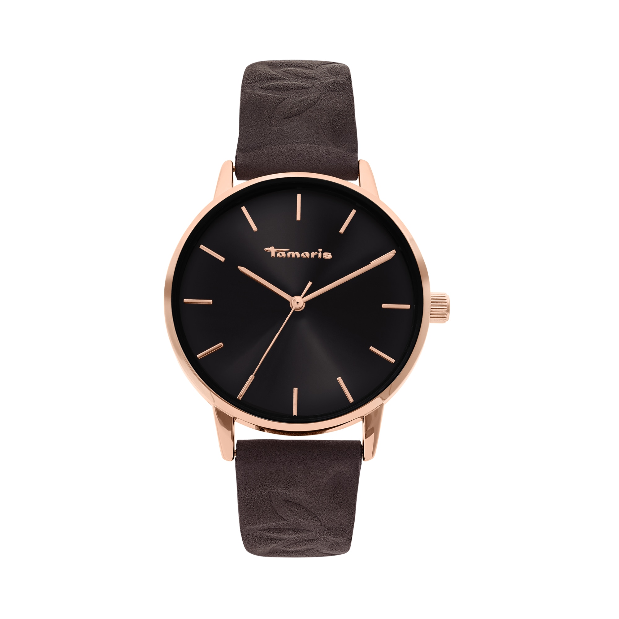 TAMARIS Damen Quarzuhrbraun, Armbanduhren, Armbanduhr, Damenuhr, Lederarmband, analog