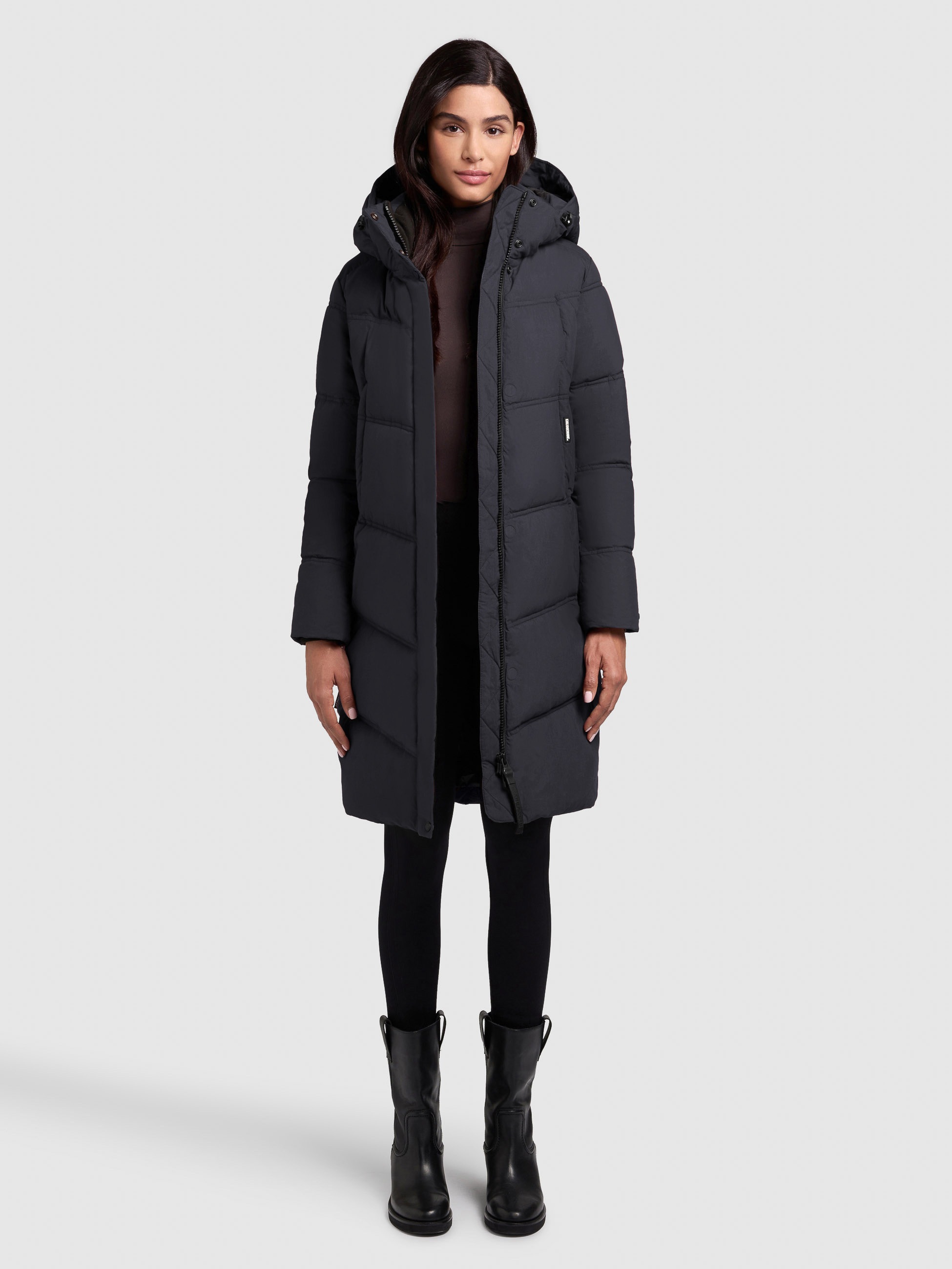 KHUJO GRAYA Quilted Coat Women's Port Blue M 2