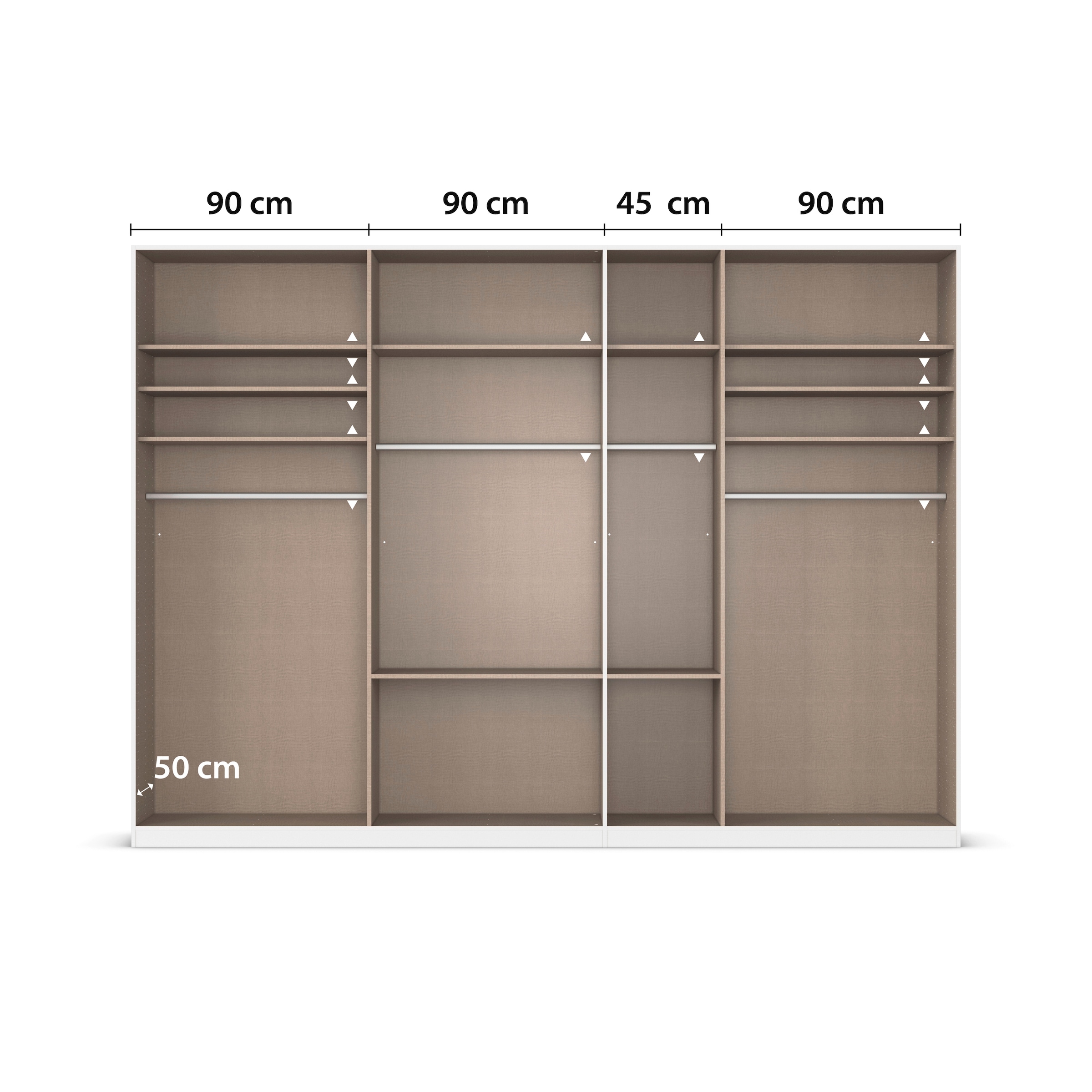 rauch Drehtürenschrank »Kleiderschrank Schrank Garderobe AGORDO mit Dekor- oder Hochglanzfront«, mit Außenschubkästen, in 6 Breiten und 2 Höhen MADE IN GERMANY