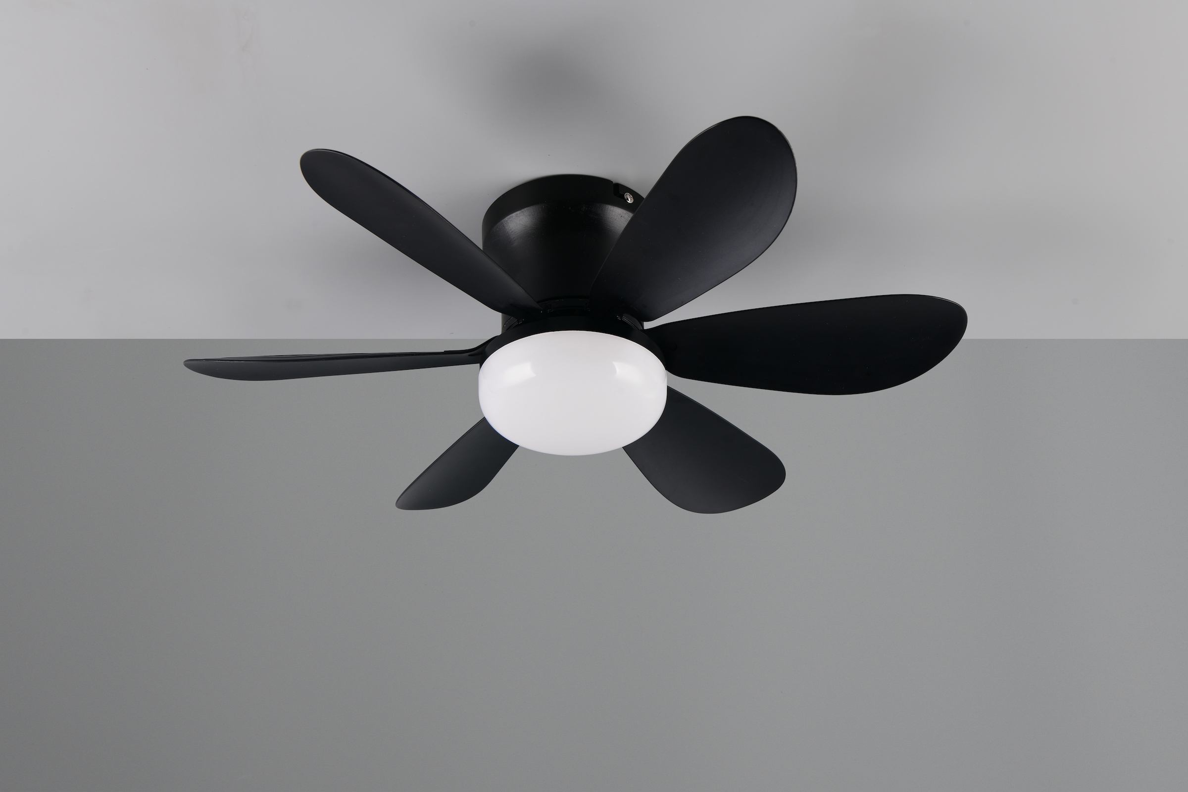 REALITY Leuchten LED Deckenleuchte »LUND mit Ventilator, Deckenventilator mit Licht inkl Fernbedienung«, 1 flammig, Leuchtmittel LED-Board | LED fest integriert, 3 Geschwindigkeiten Timer Vor- & Rücklauf LED dimmbar CCT Nachtlicht