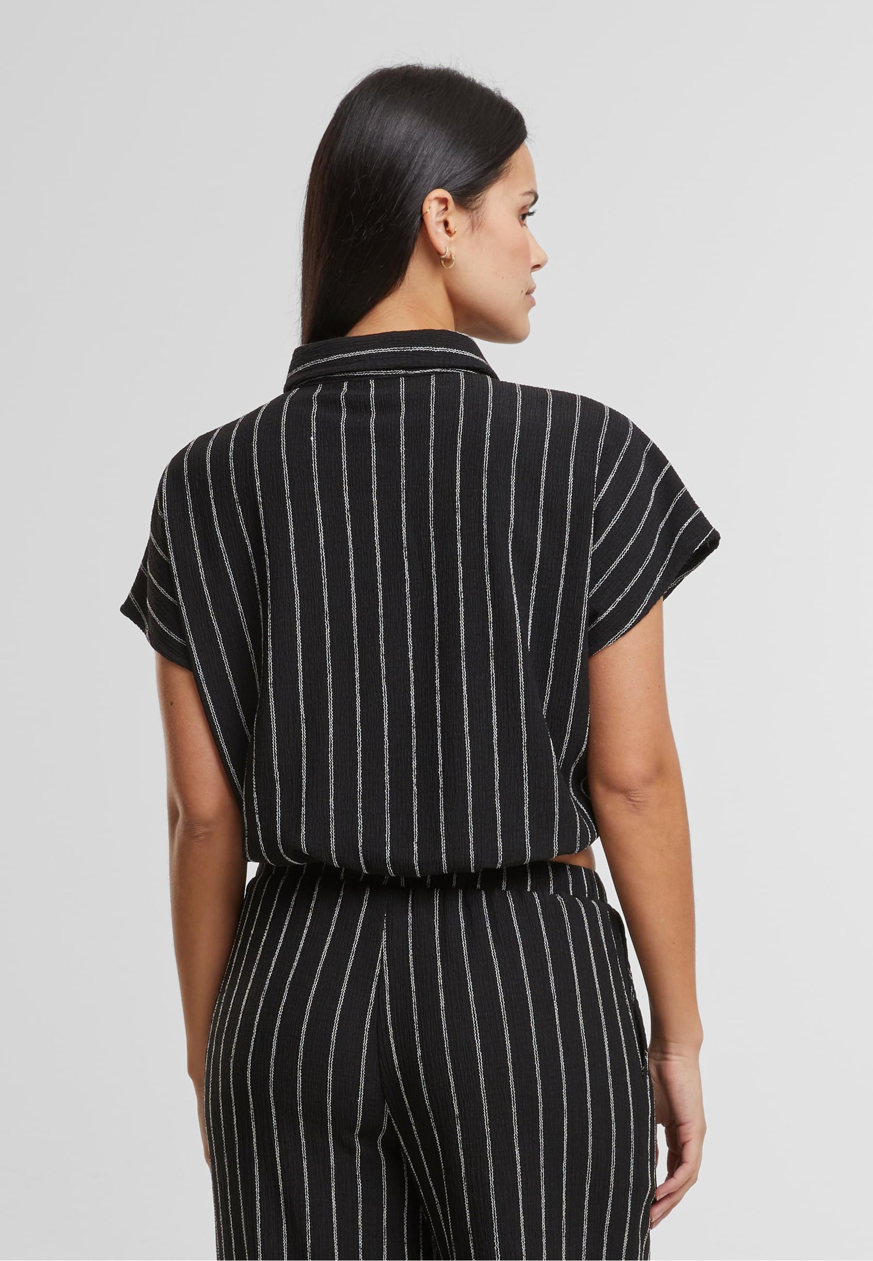 URBAN CLASSICS Klassische Bluse »Urban Classics Ladies Structured Striped Tied Blouse«