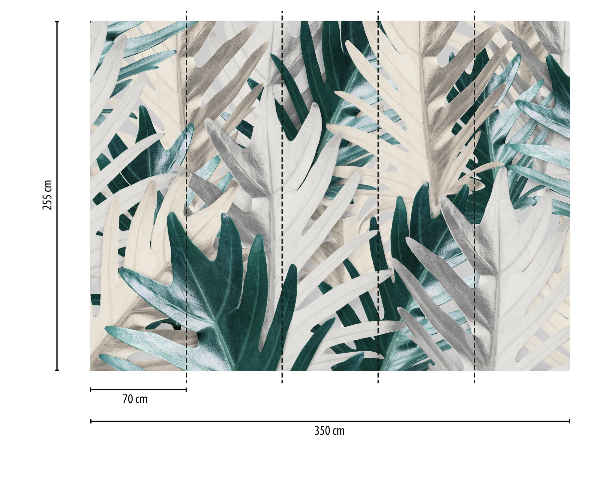 A.S. Création Vliestapete »Blättertapete Tropisch Grün Weiß  Fototapete« matt strukturiert