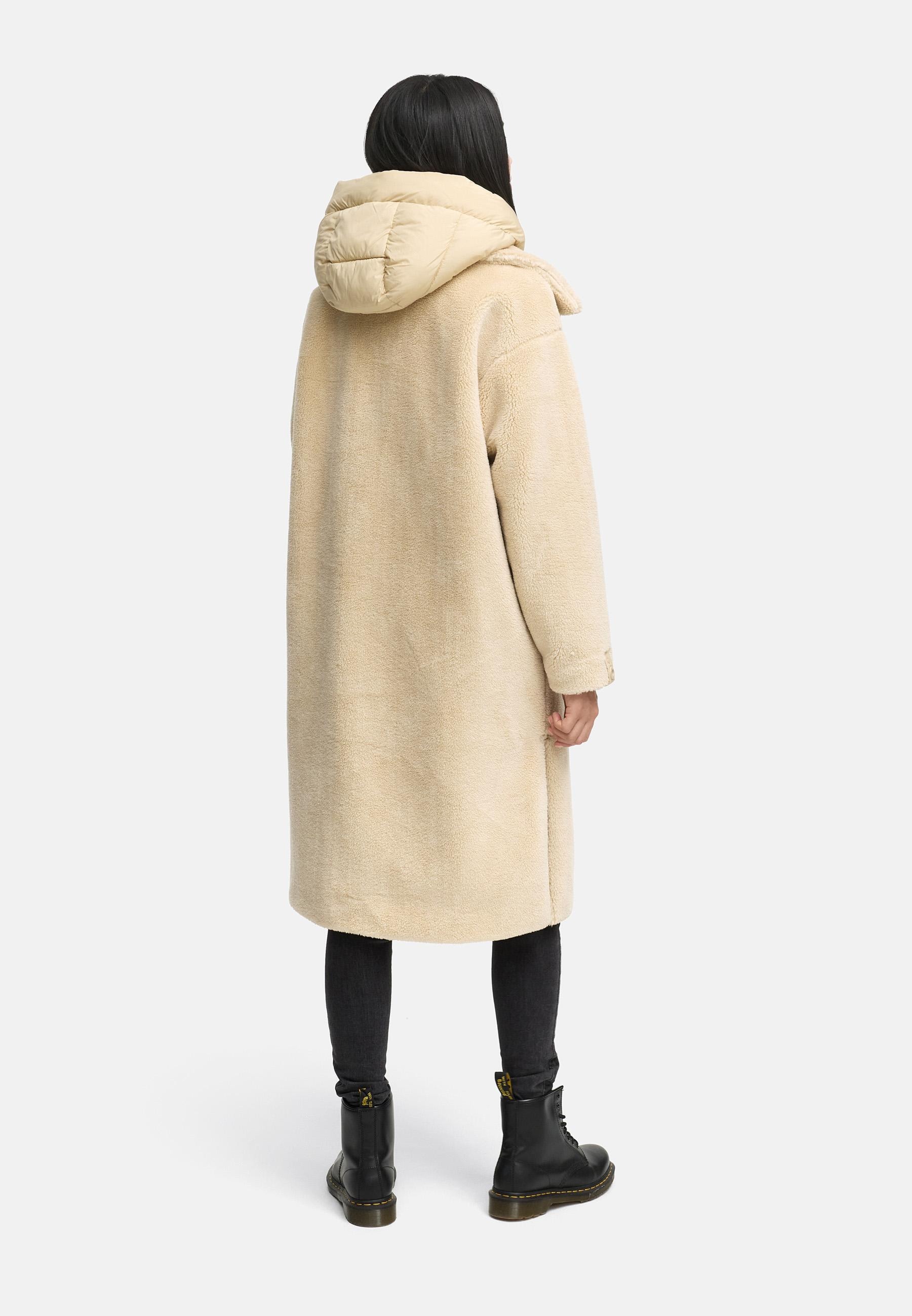 Navahoo Wintermantel »Teddyzauber 14«, Plüschmantel aus Teddyfleece mit abnehbmarem Krageneinsatz