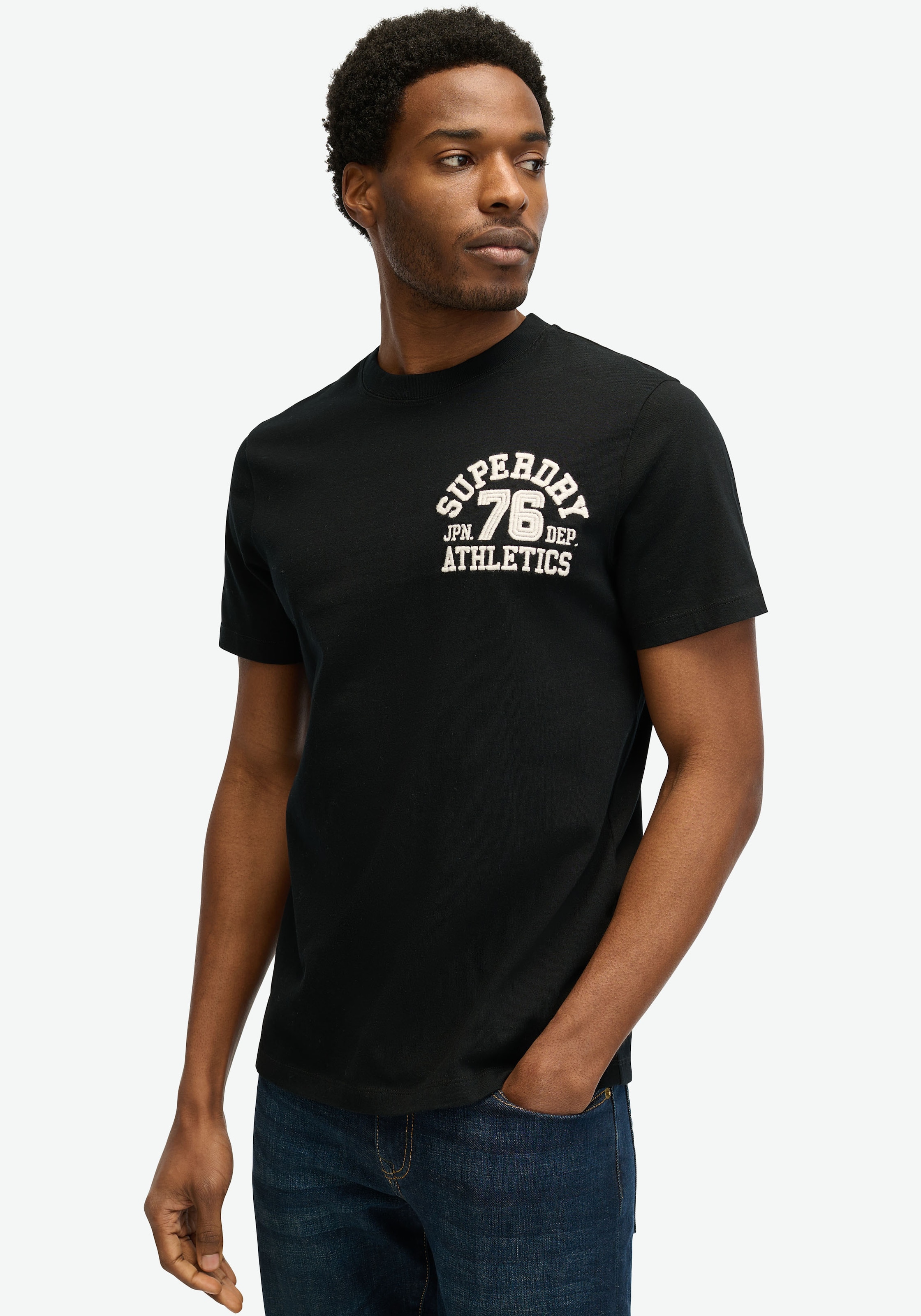 Superdry Kurzarmshirt »EMBROIDER SUPERSTATE LOG...