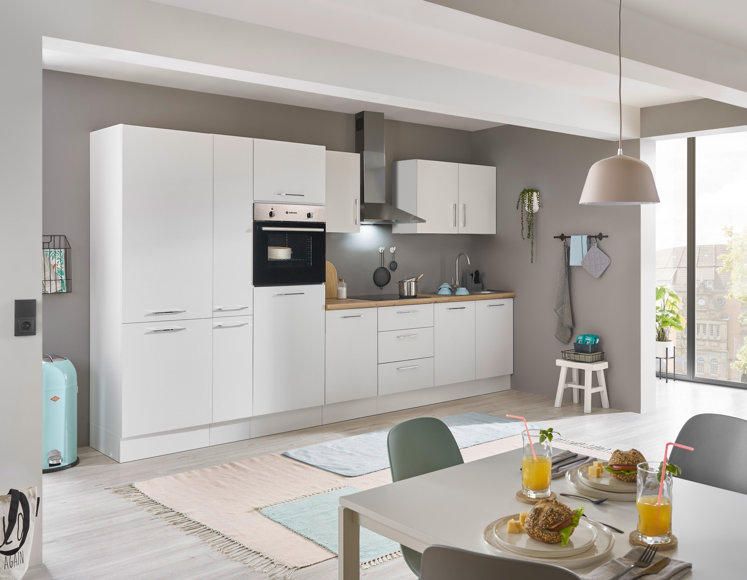 BASIC by Balculina Küchenzeile »Turin«, Breite 360 cm, wahlweise mit E-Geräten