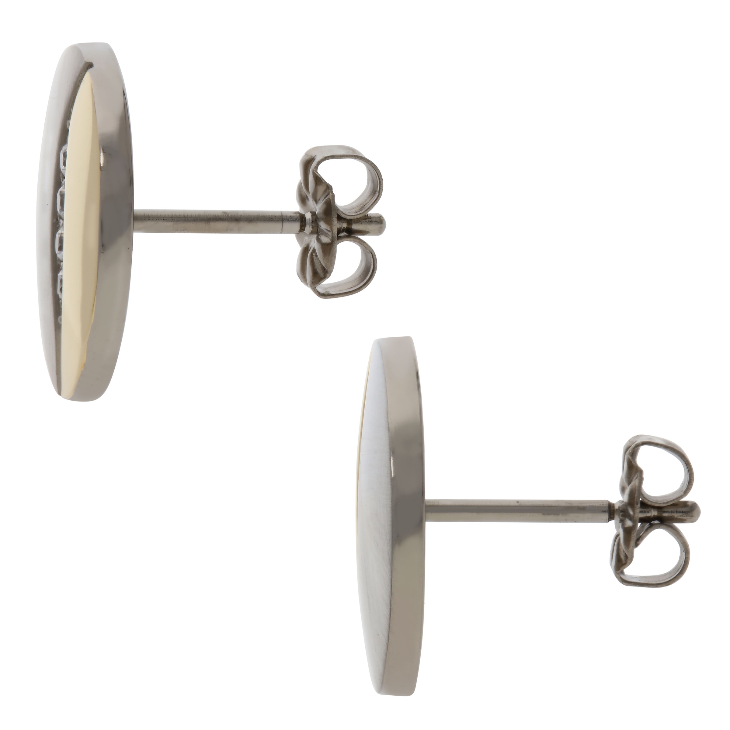 TITANIA Paar Ohrstecker »Titanohrstecker« bicolor mit Zirkonia