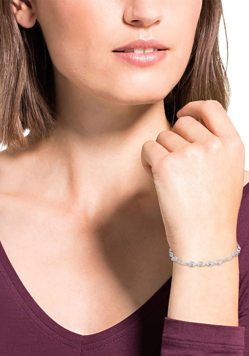 Amor Armband »Classiv Silver, 2022412«, mit Zirkonia (synth.)