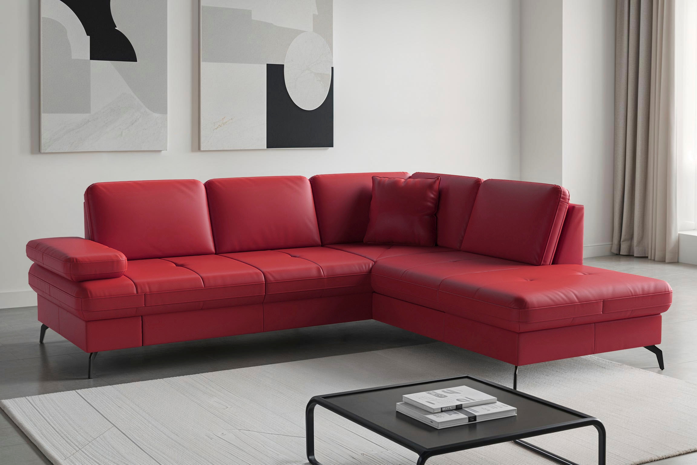 sit&more Ecksofa "Morris Jubi, Ottomane, Breite 238 cm" mit Armteilfunktion, wahlweise mit Schlaffunktion