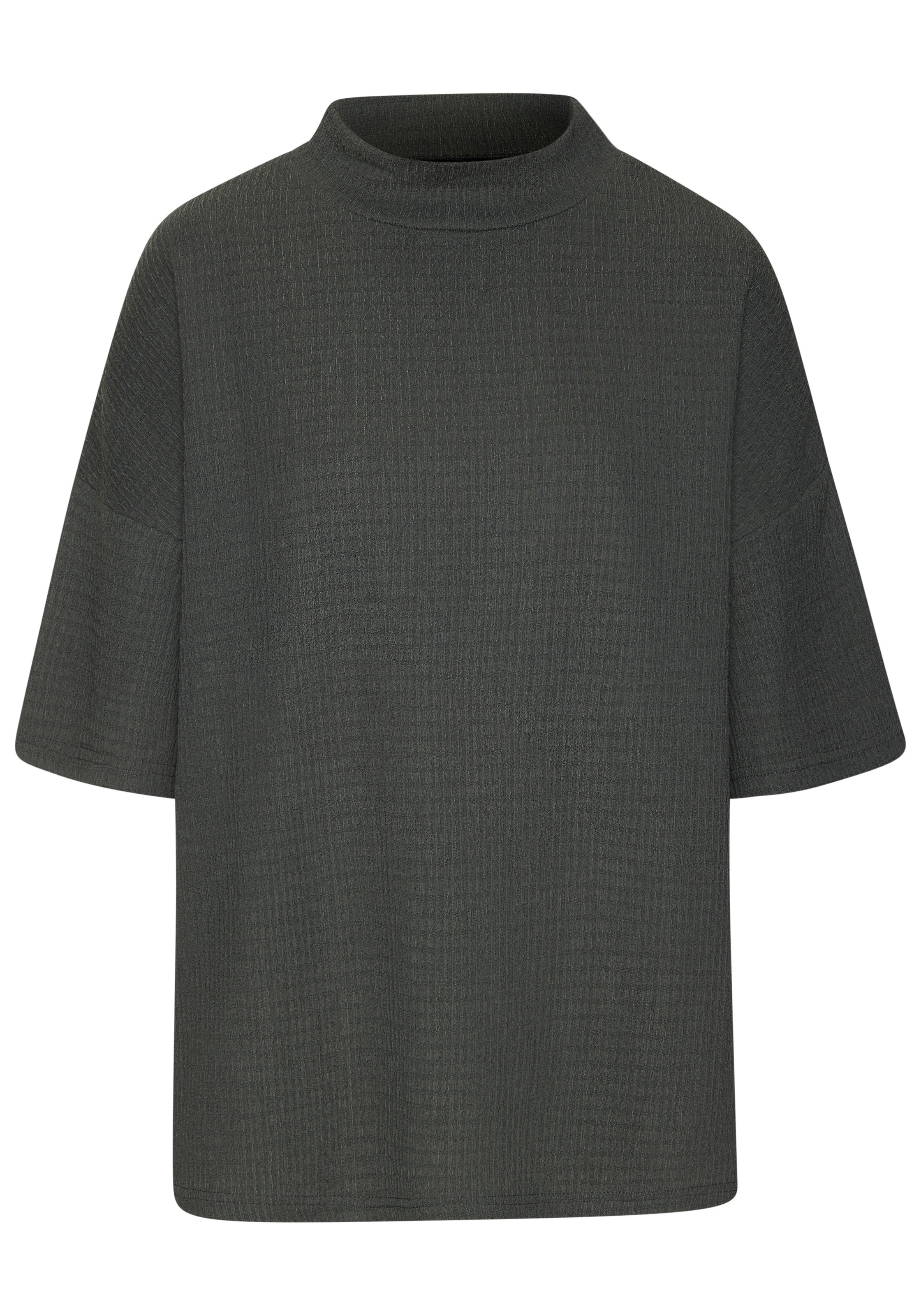 LASCANA Kurzarmshirt "mit Stehkragen", aus bügelfreier Crêpe-Qualität günstig online kaufen