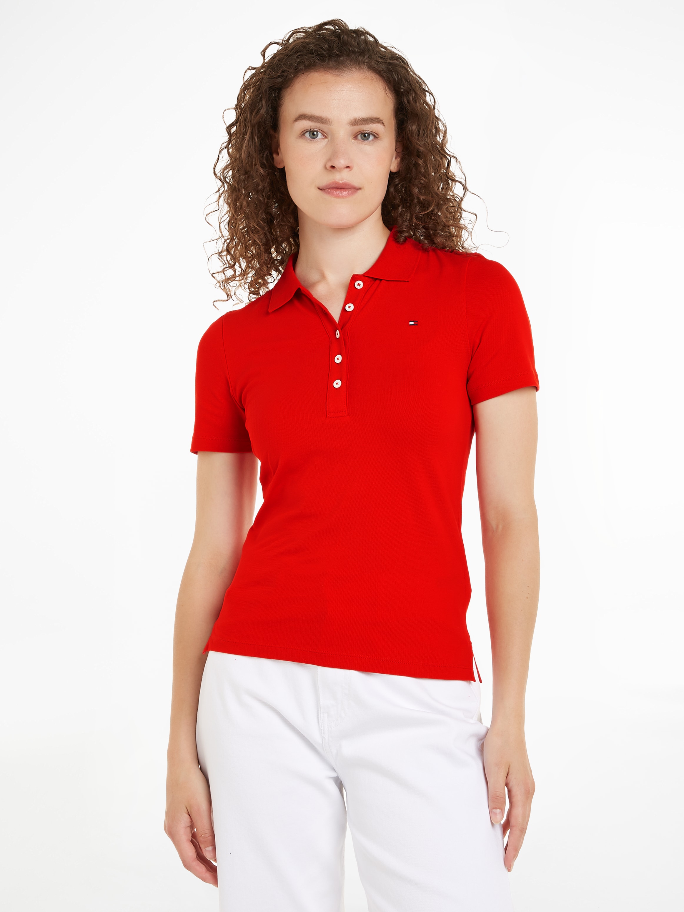 Tommy Hilfiger Poloshirt »1985 SLIM PIQUE POLO SS«, mit dezenter Tommy  Hilfiger Logostickerei online bestellen | BAUR