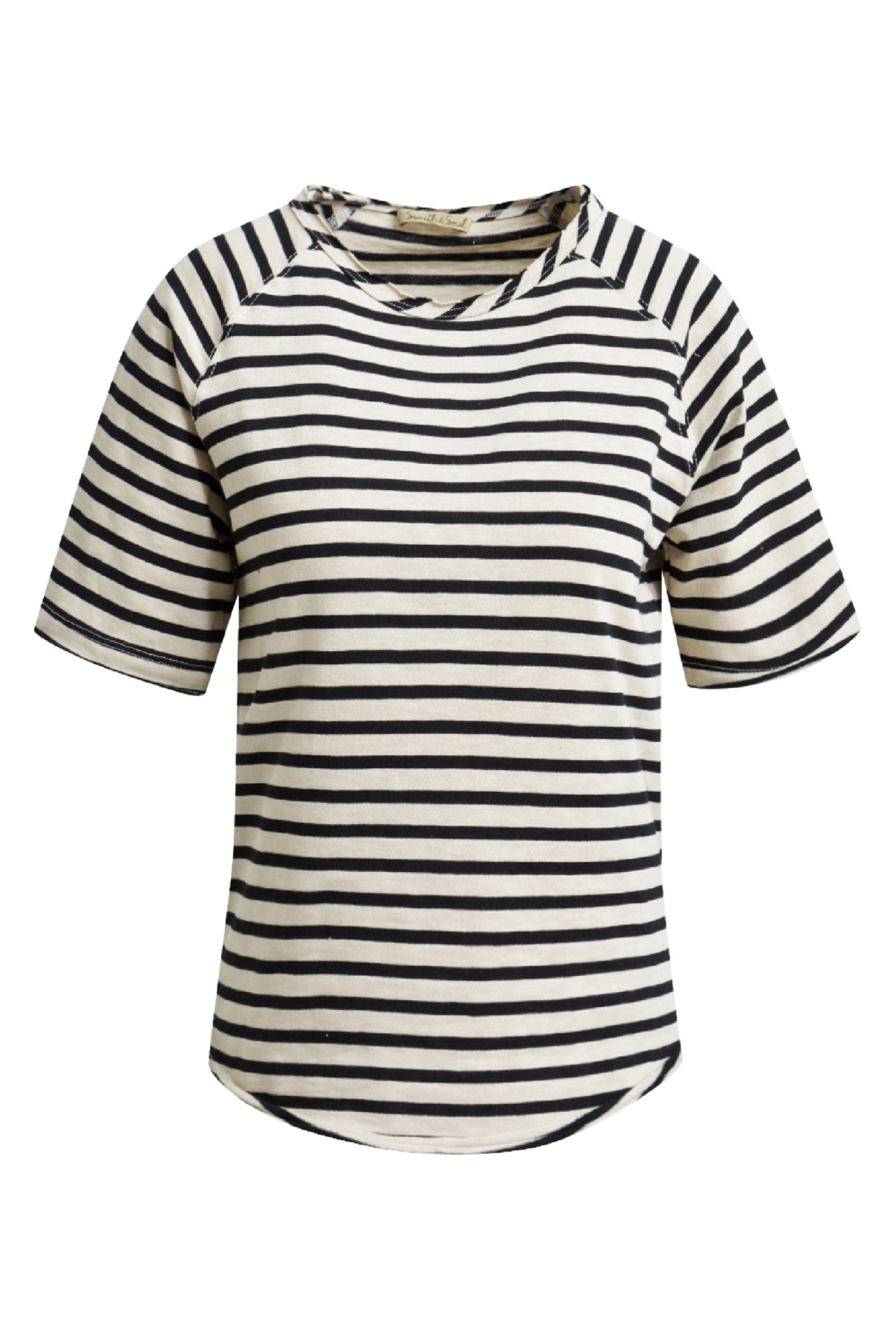 Smith & Soul Rundhalsshirt, mit offener Kante am Ausschnitt günstig online kaufen