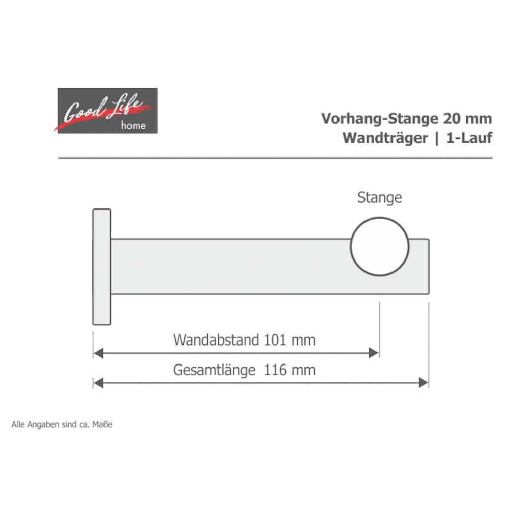 Good Life Vorhangstange »Sepa«, 1 läufig-läufig, Fixmaß