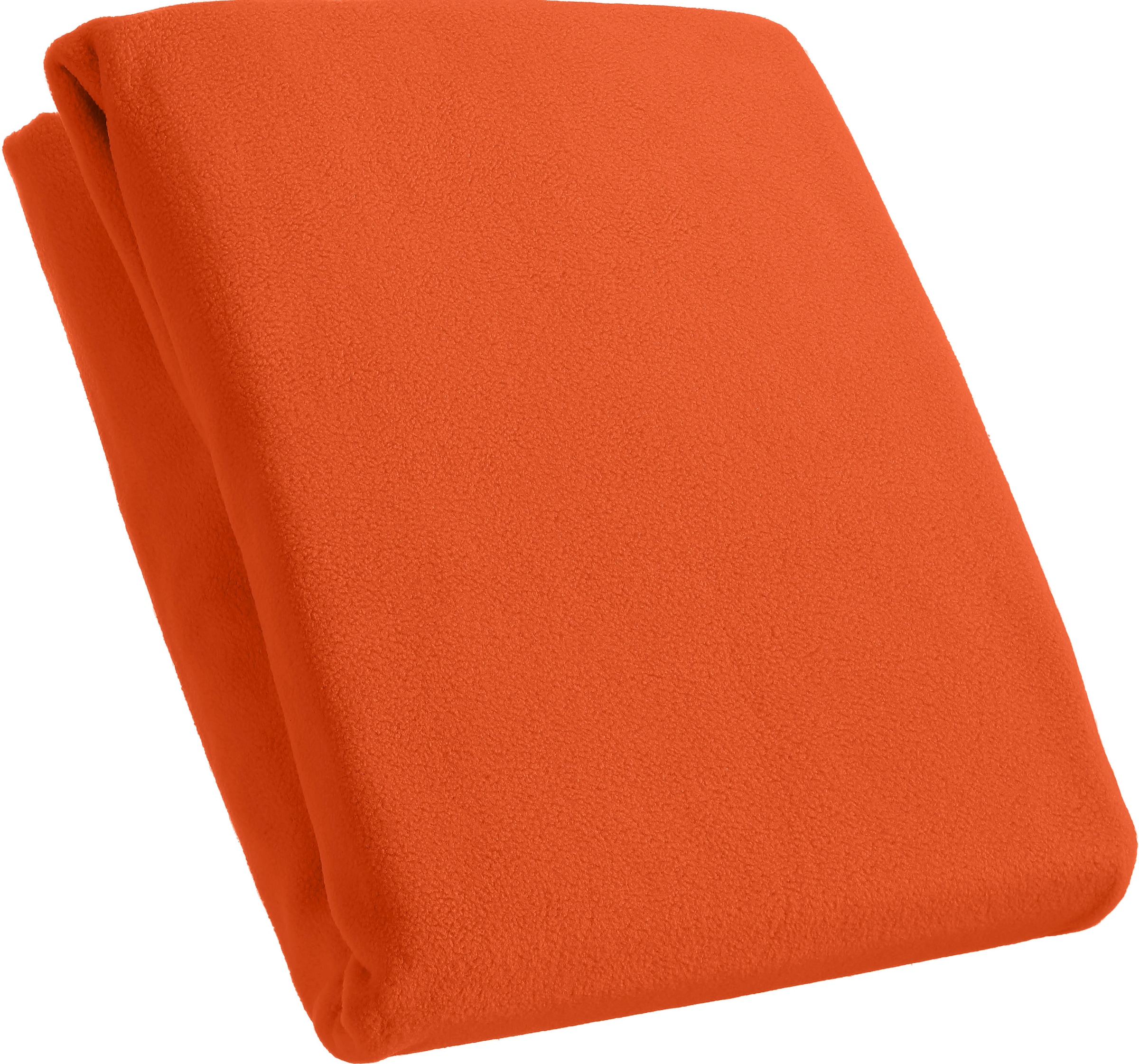 Spannbettlaken KUM, L:200cm, orange, Microfaser-Fleece, Obermaterial: 100% Polyester, Bettlaken, "Mikrofaser-Fleece Spannbetttuch"