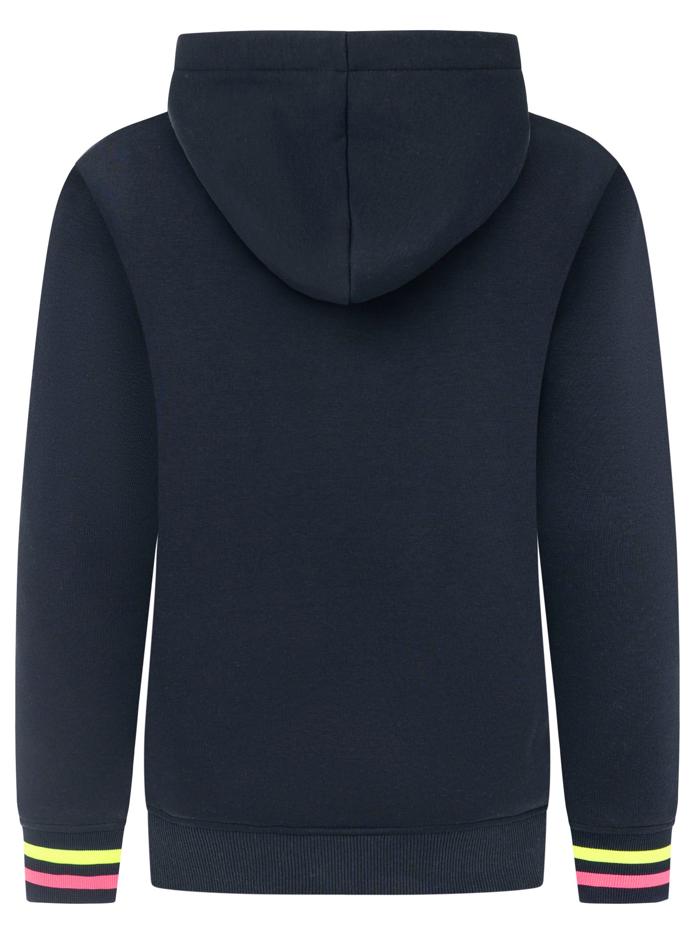 Zwillingsherz Hoodie »"Be Happy!"«, gestreifte Bündchen, Aufdruck auf Brust, Kapuze, Kängurutasche
