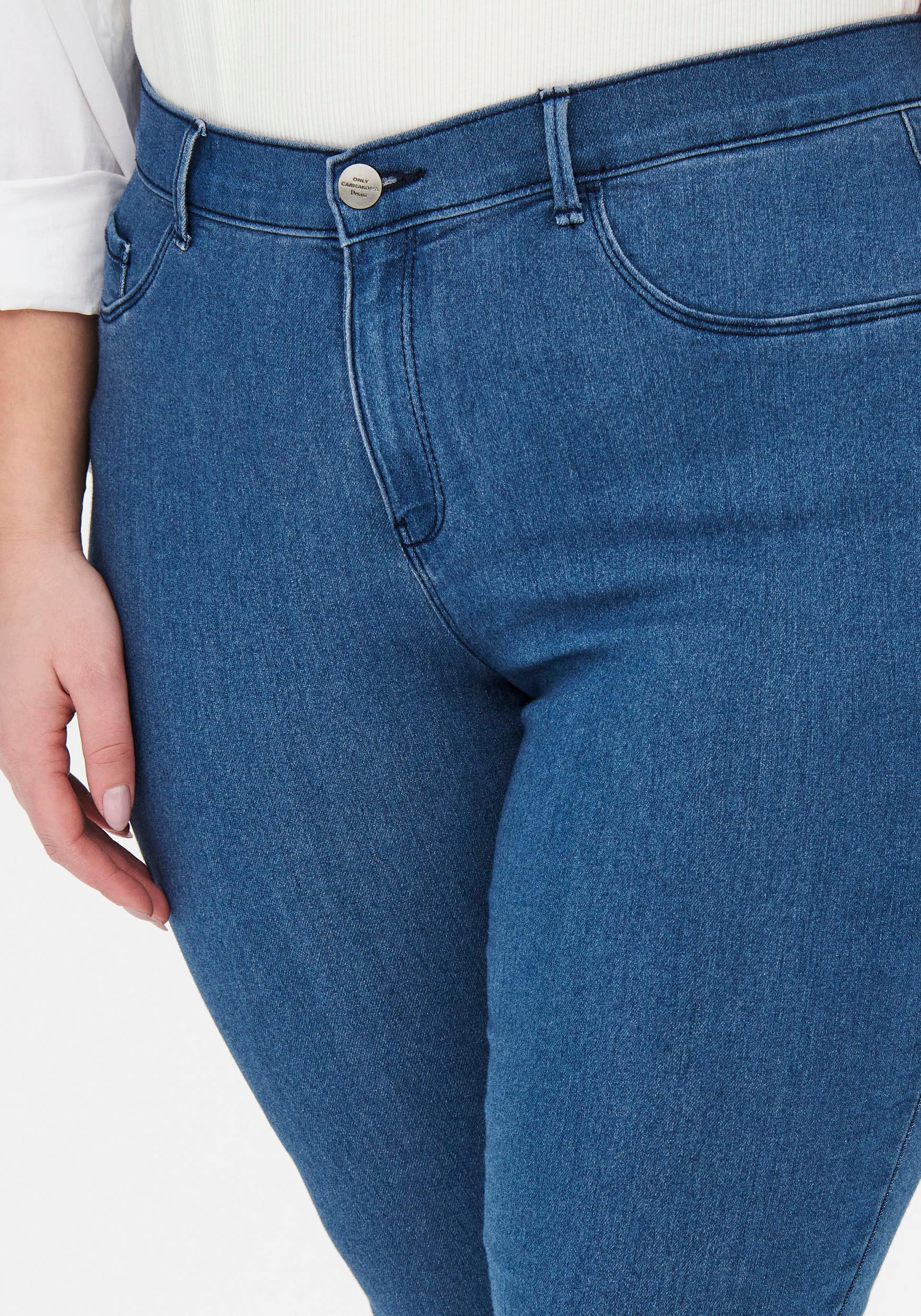 ONLY CARMAKOMA Skinny-fit-Jeans "CARTHUNDER REG PUSH UP SK DNM" günstig online kaufen