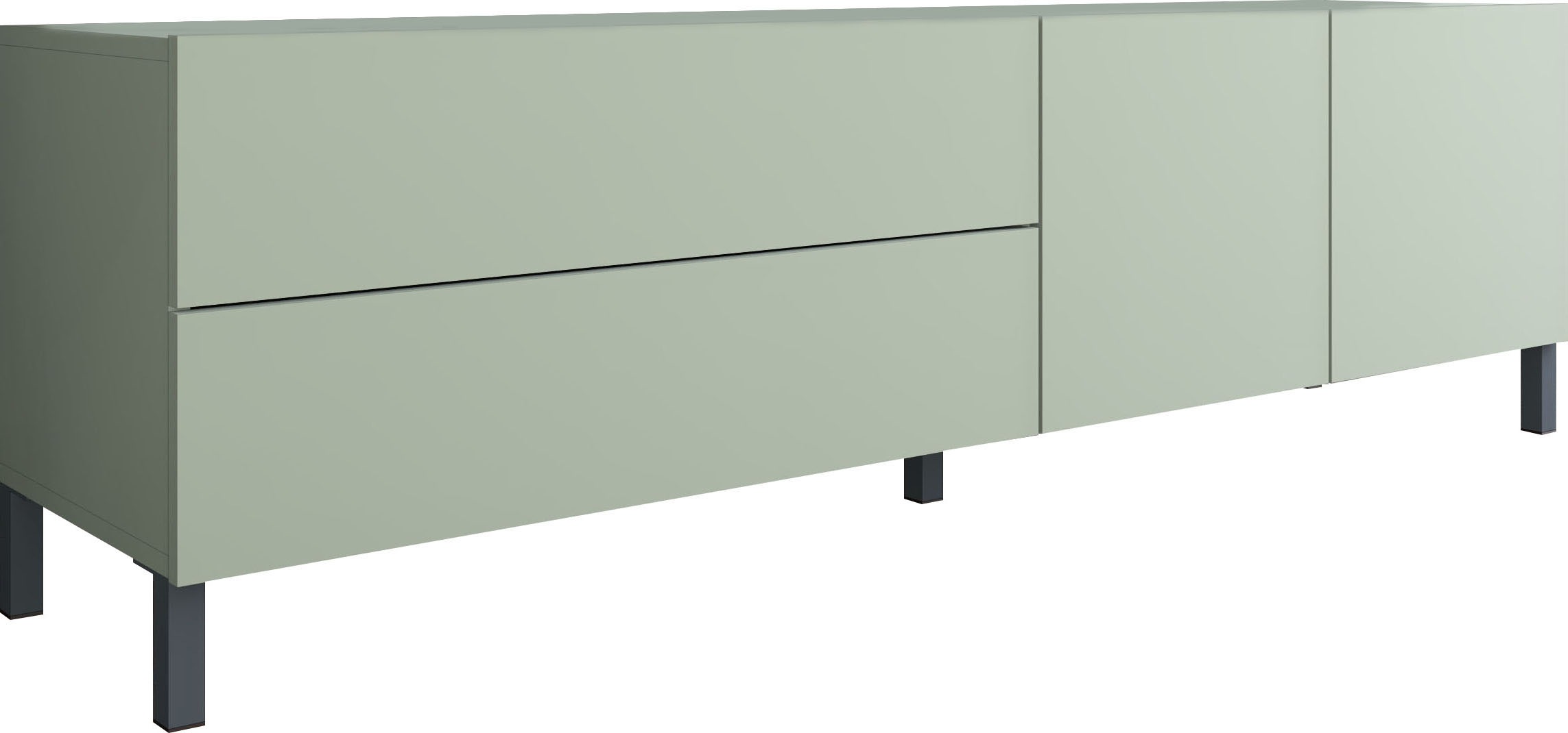 borchardt Möbel Lowboard, Metallfüße, grifflose Optik