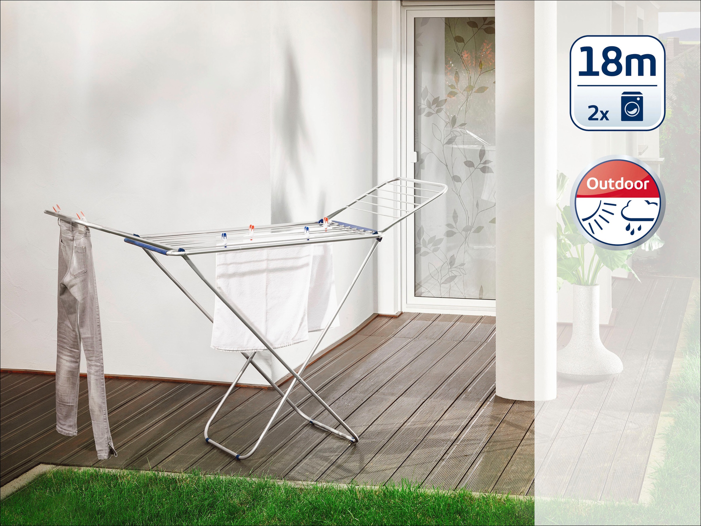 Leifheit Wäscheständer "Classic Siena 180 Easy Aluminium" günstig online kaufen