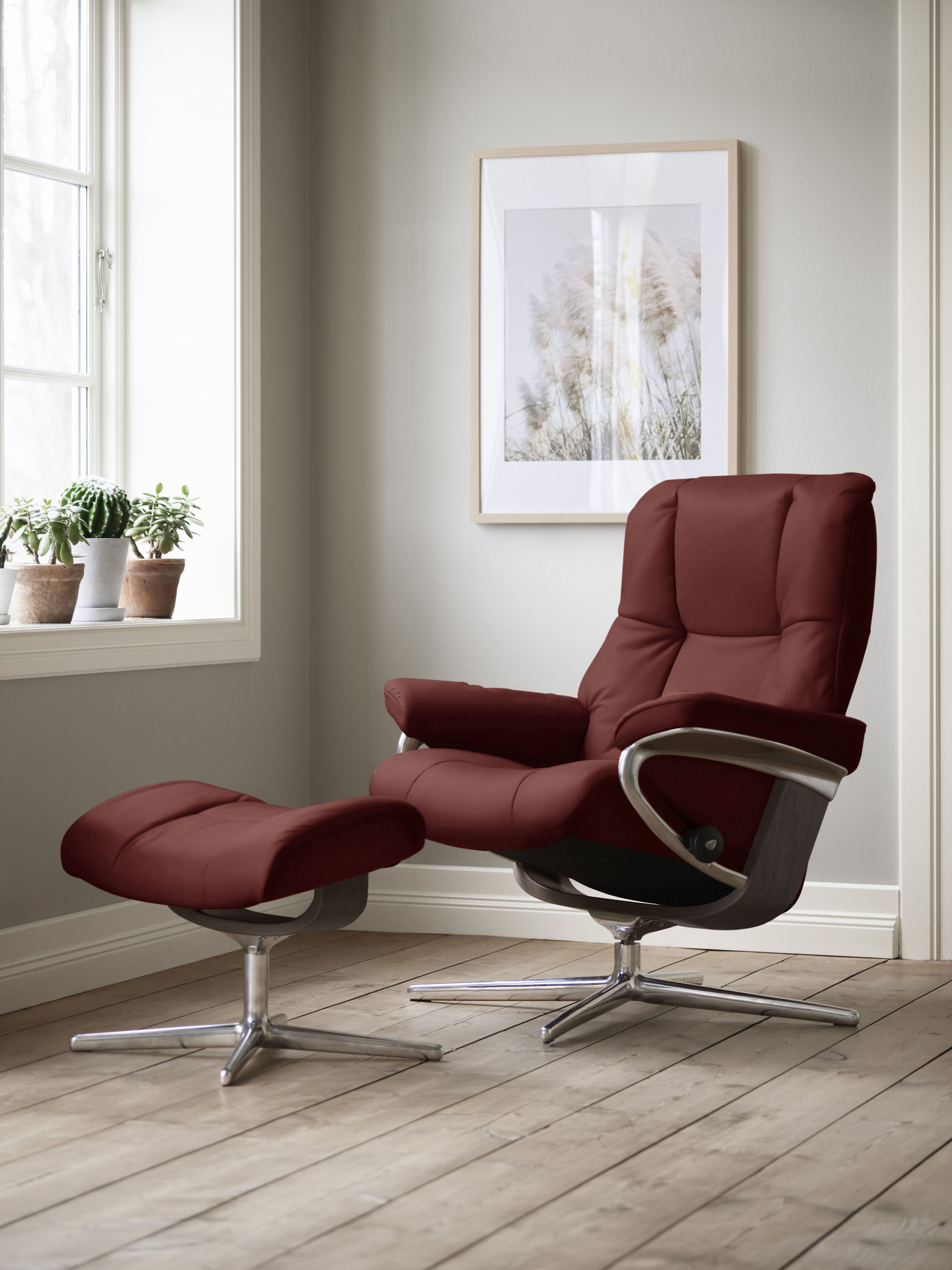 Stressless Relaxsessel "Mayfair" mit Cross Base, Größe S, M & L, Holzakzent Wenge