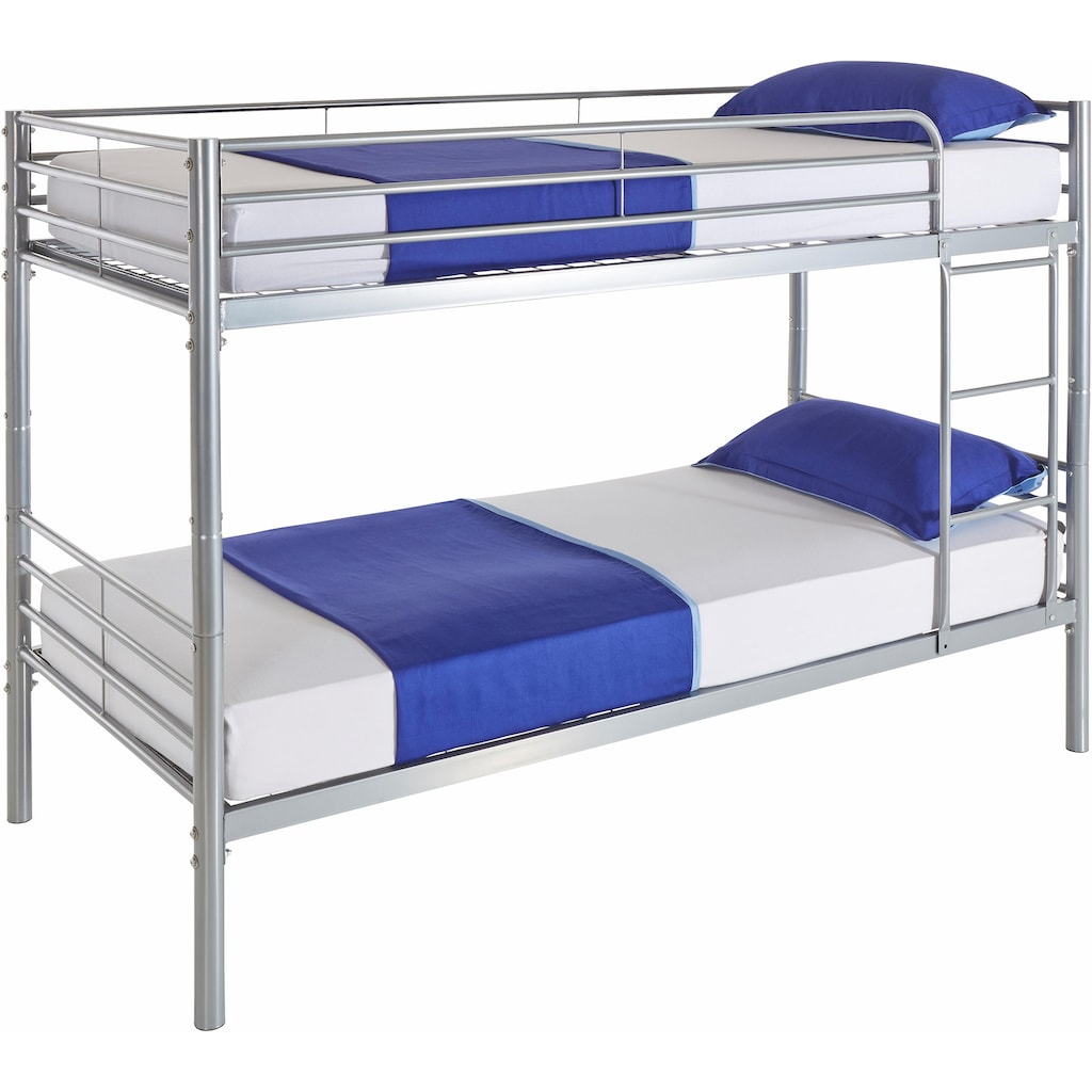 ATLANTIC home collection Etagenbett »Alex«, inkl. Lattenrost, Absturzsicherung und Leiter aus Metall