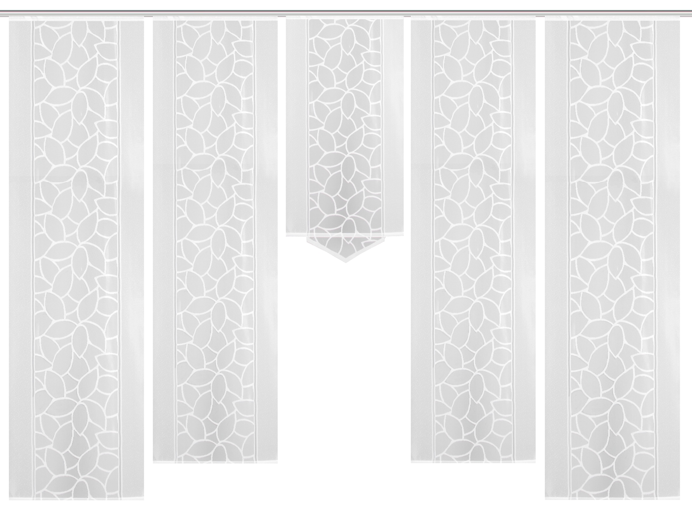 HOME WOHNIDEEN Schiebegardine "JENNA" Klettband 5 Stk. tlg. Schiebevorhang günstig online kaufen