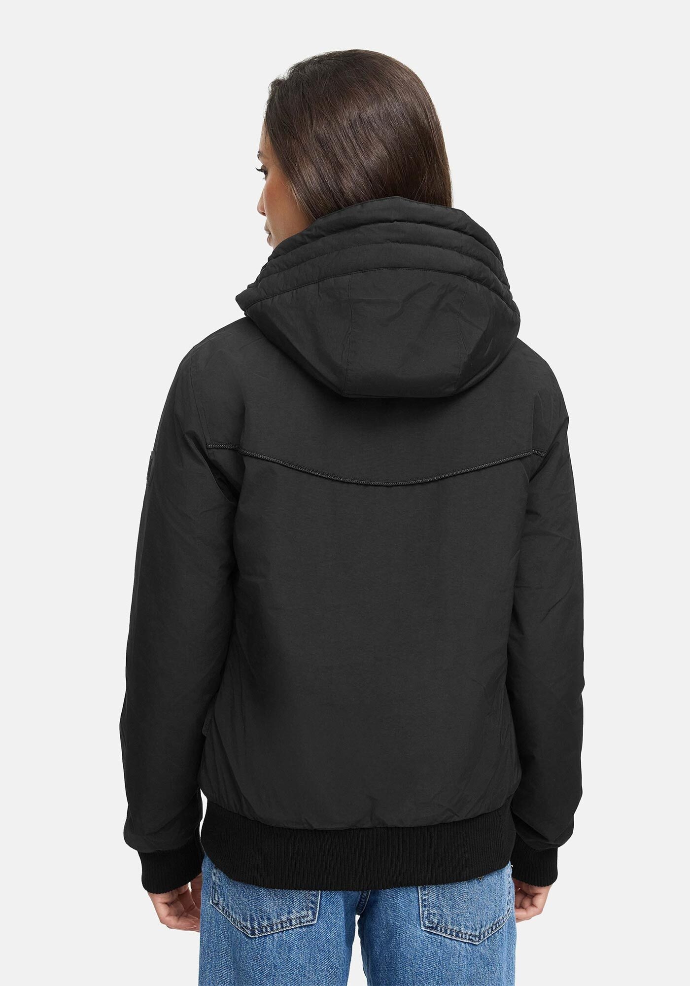 Marikoo Winterjacke »Mooni 16«, Gefütterte Winterjacke mit Kapuze und Kordelzug