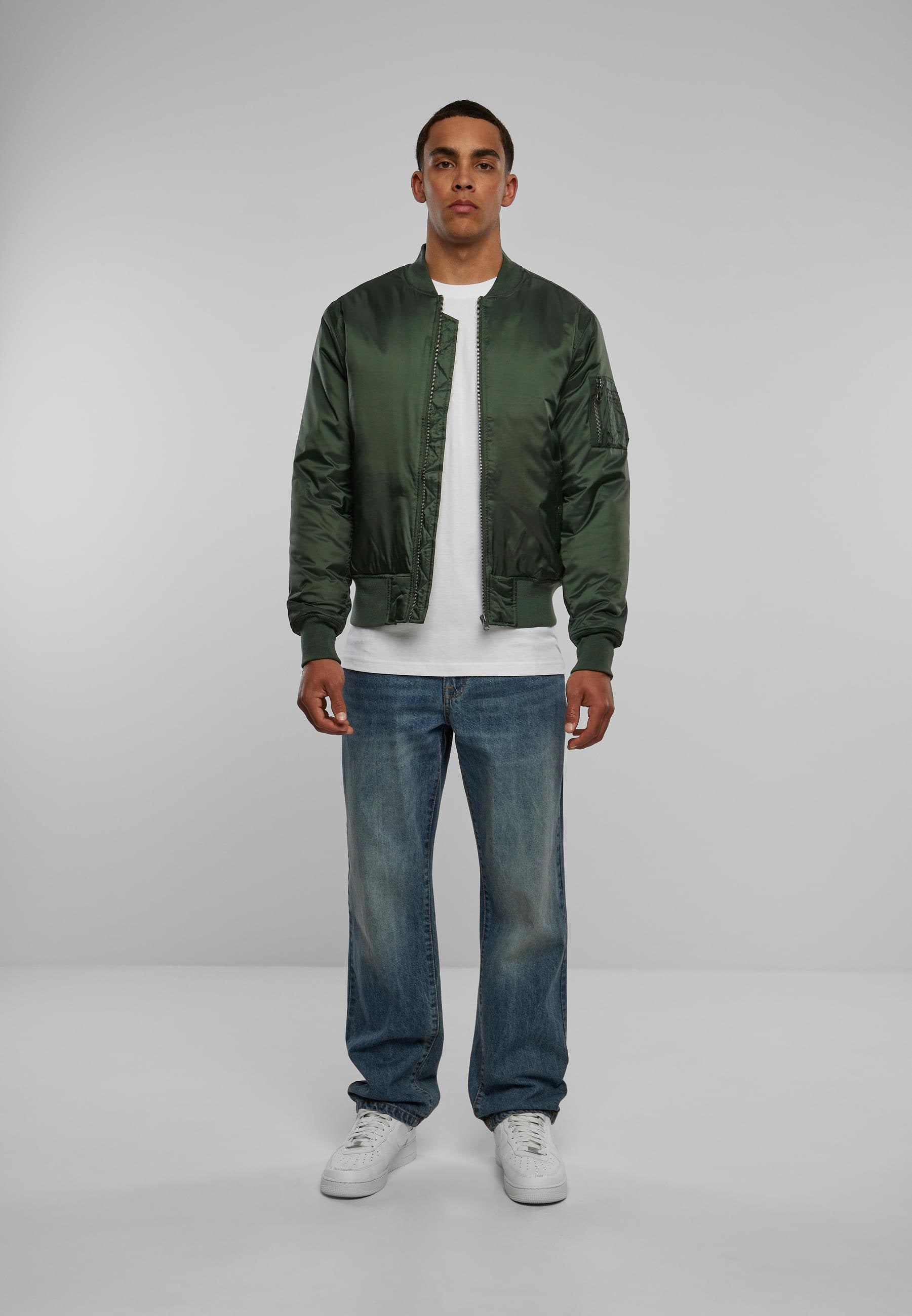 URBAN CLASSICS Anorak »Urban Classics Herren Basic Bomber Jacket«, (1 St.), ohne Kapuze
