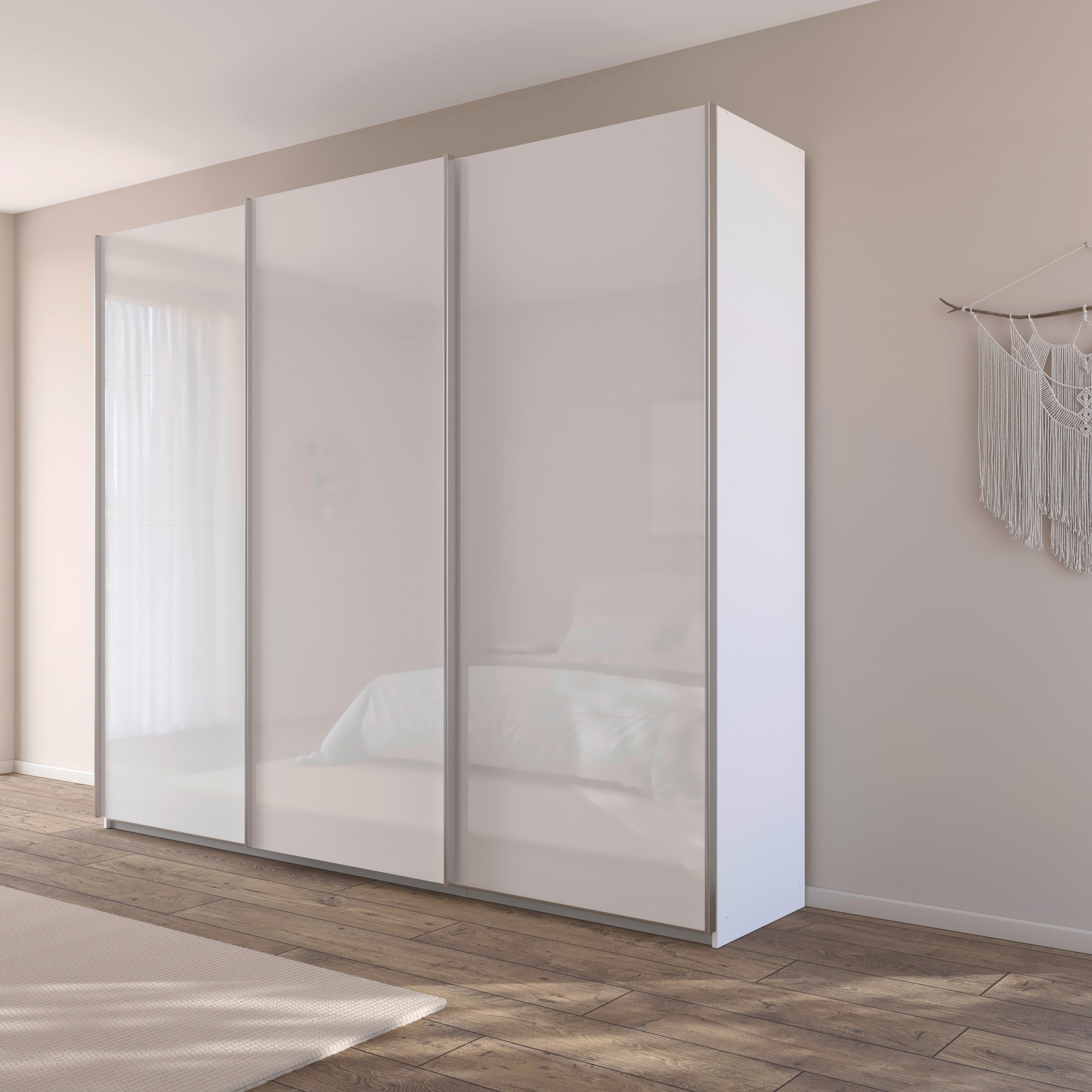 Thumbnail - rauch Schwebetürenschrank "Kleiderschrank Schrank Garderobe AGORDO mit Dekor- oder Hochglanzfront", (in zwei Griff-Farbe...
