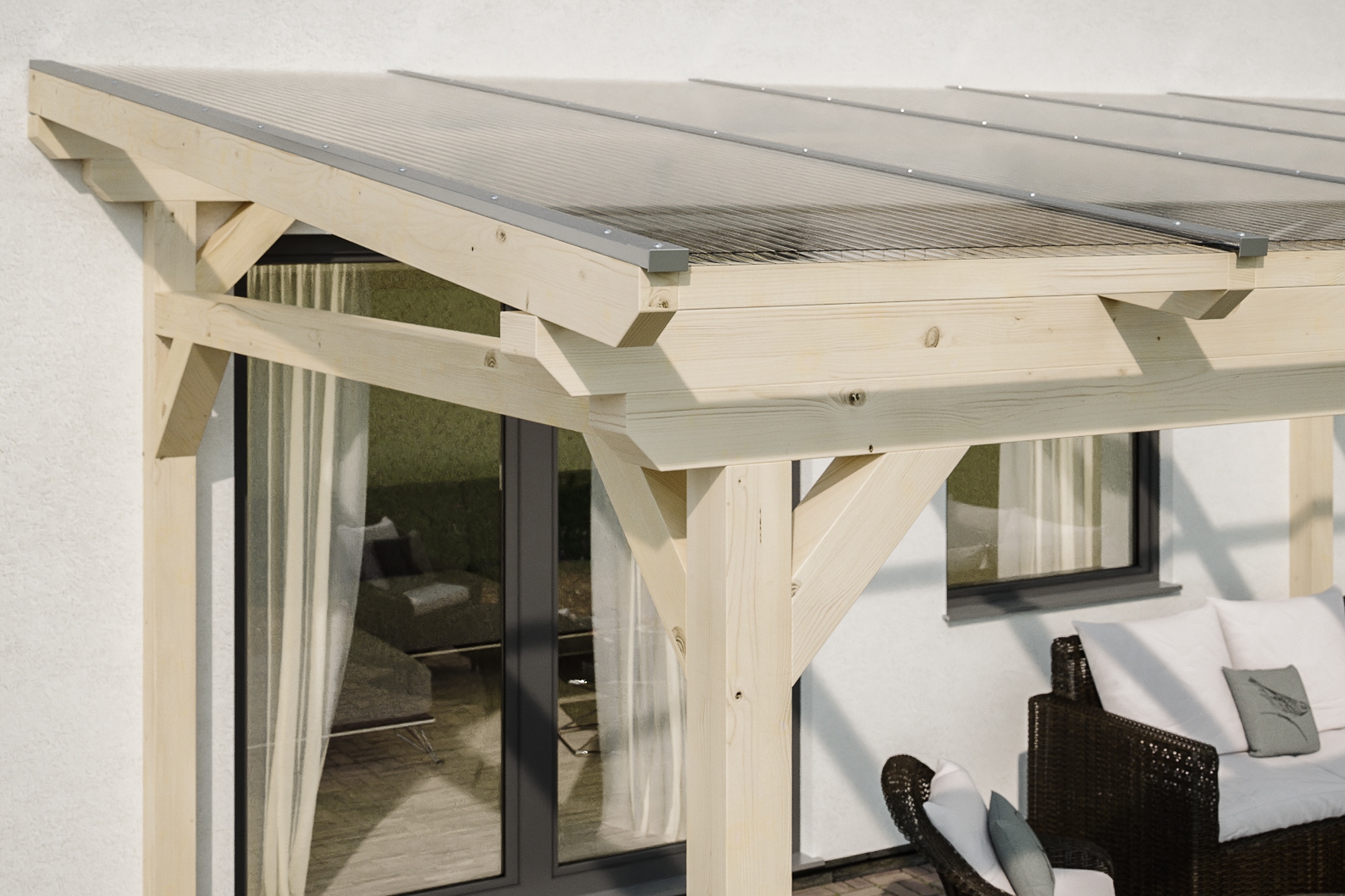 Skanholz Terrassendach »Sanremo«, Leimholz